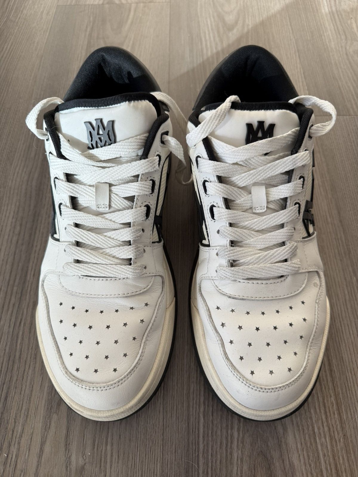Amiri Amiri White & Black Classic Low Sneakers Size US 12 / EU 45 - 3 Thumbnail