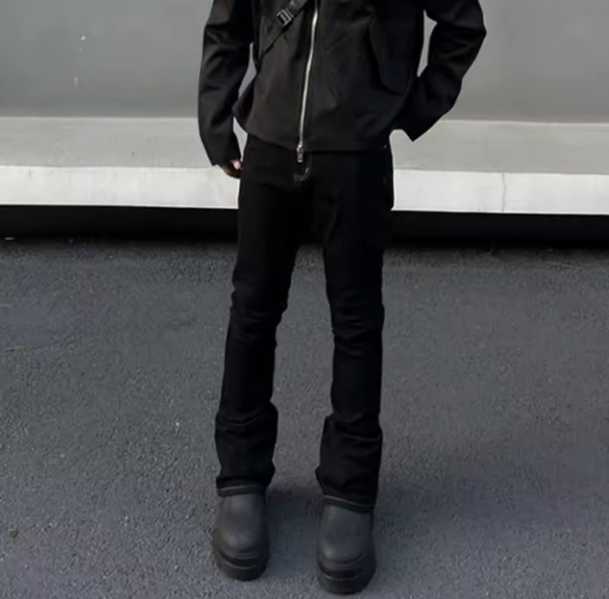 Japanese Brand × Jean Black micro flared slim fit jeans Size US 34 / EU 50 - 5 Thumbnail