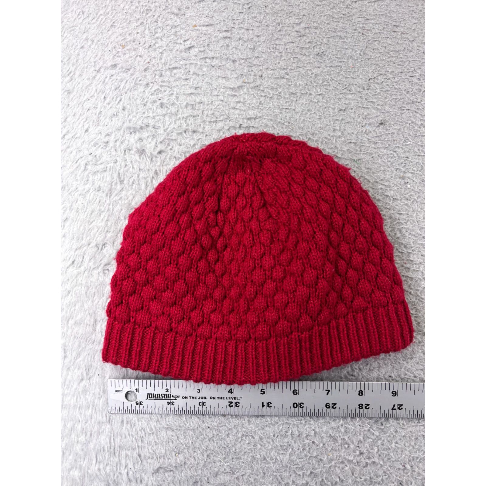 Carhartt Carhartt Beanie Toque Womens One Size Pink Embroidered Popcorn Knit 100% Acrylic Size ONE SIZE - 3 Thumbnail