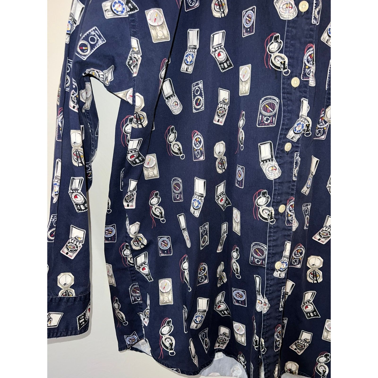 Ralph Lauren Chaps Ralph Lauren Boating Button Up Shirt Sail Devices Blue Size US L / EU 52-54 / 3 - 5 Thumbnail