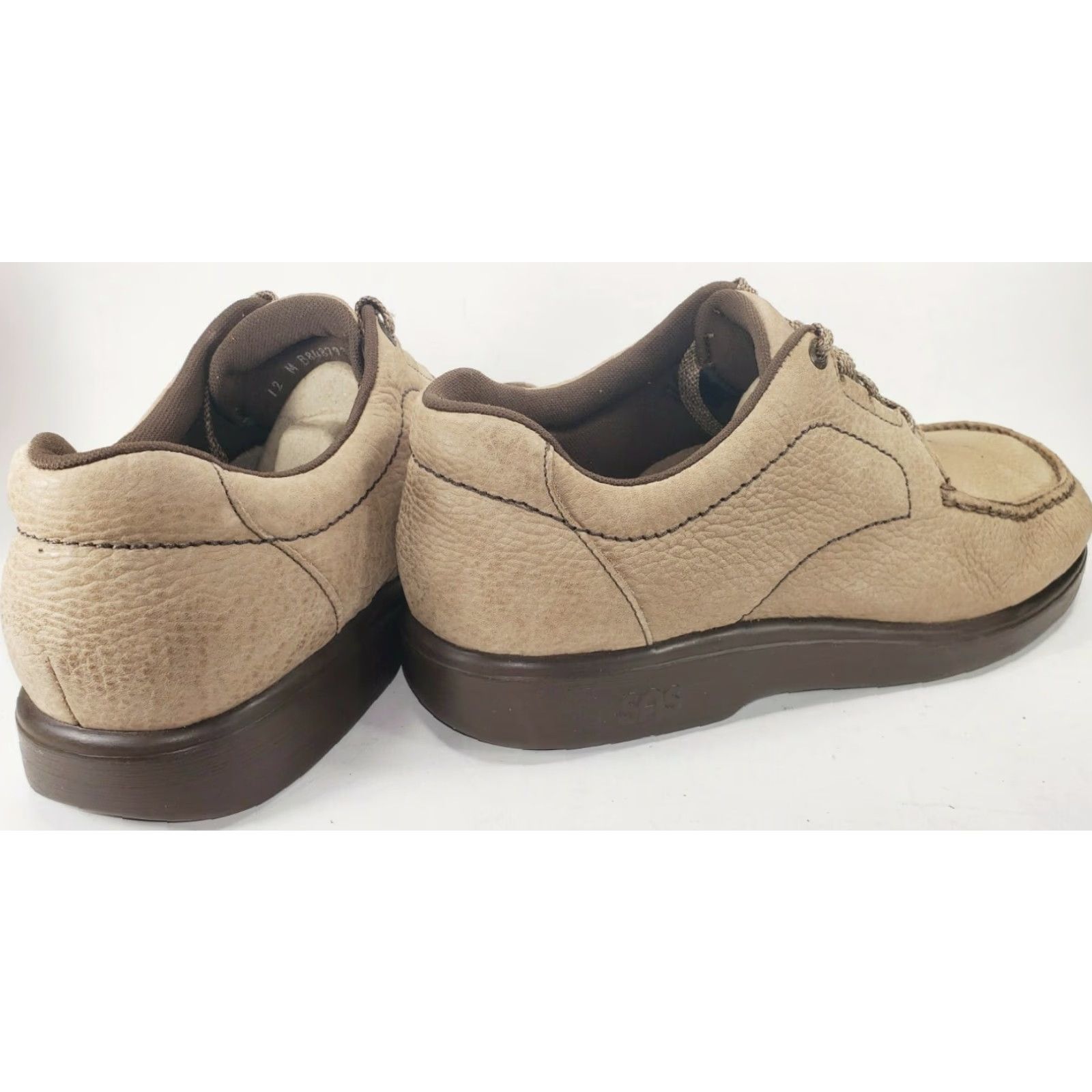 SAS SAS Bout Time MENS 12M Light Brown Suede Leather Oxford All Seasons Casual Lace Up Comfort Insole Triad Comfort System Mens Shoes Brown Size US 12 / EU 45 - 6 Thumbnail