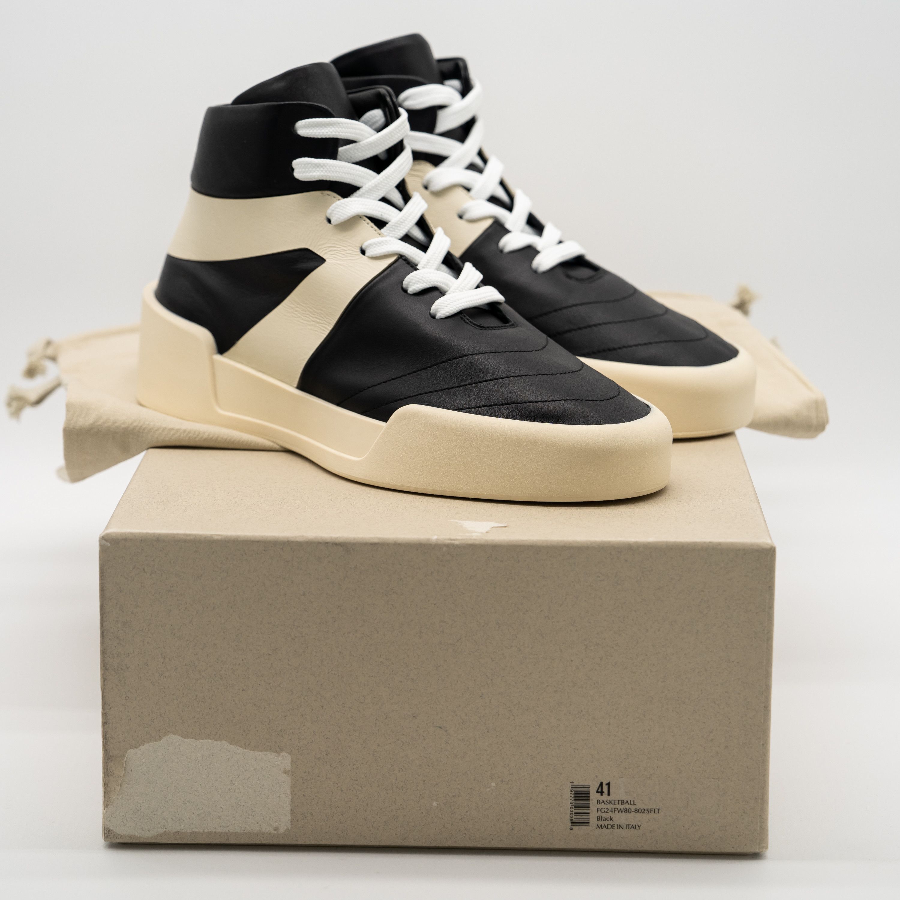 Fear of God 41 FEAR OF GOD Basketball Sneakers Black White Leather Size US 9 / EU 42 - 11 Thumbnail
