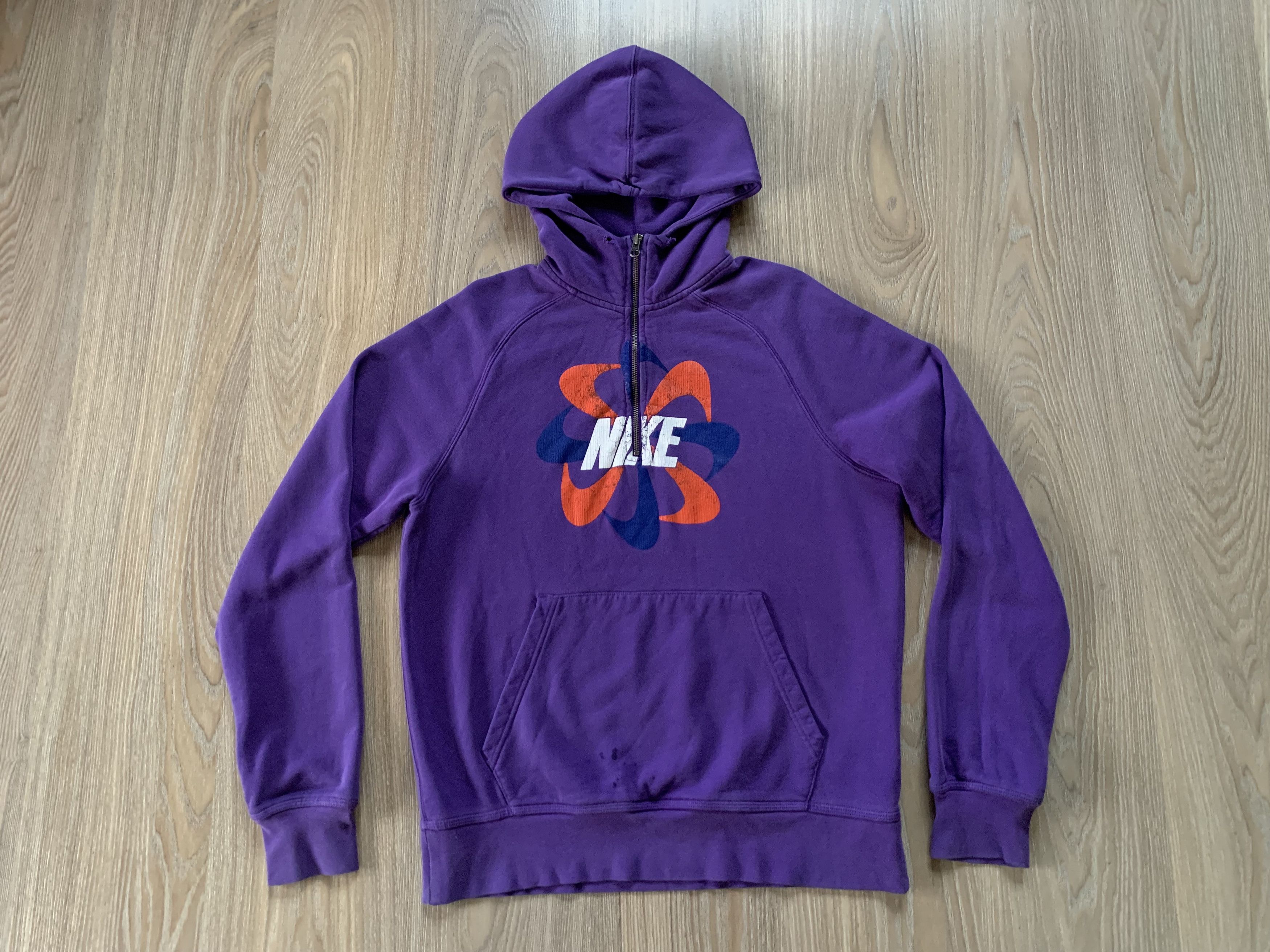 Nike × Vintage Vintage Nike Track & Field Multi Swoosh Hoodie Size US M / EU 48-50 / 2 - 2 Thumbnail