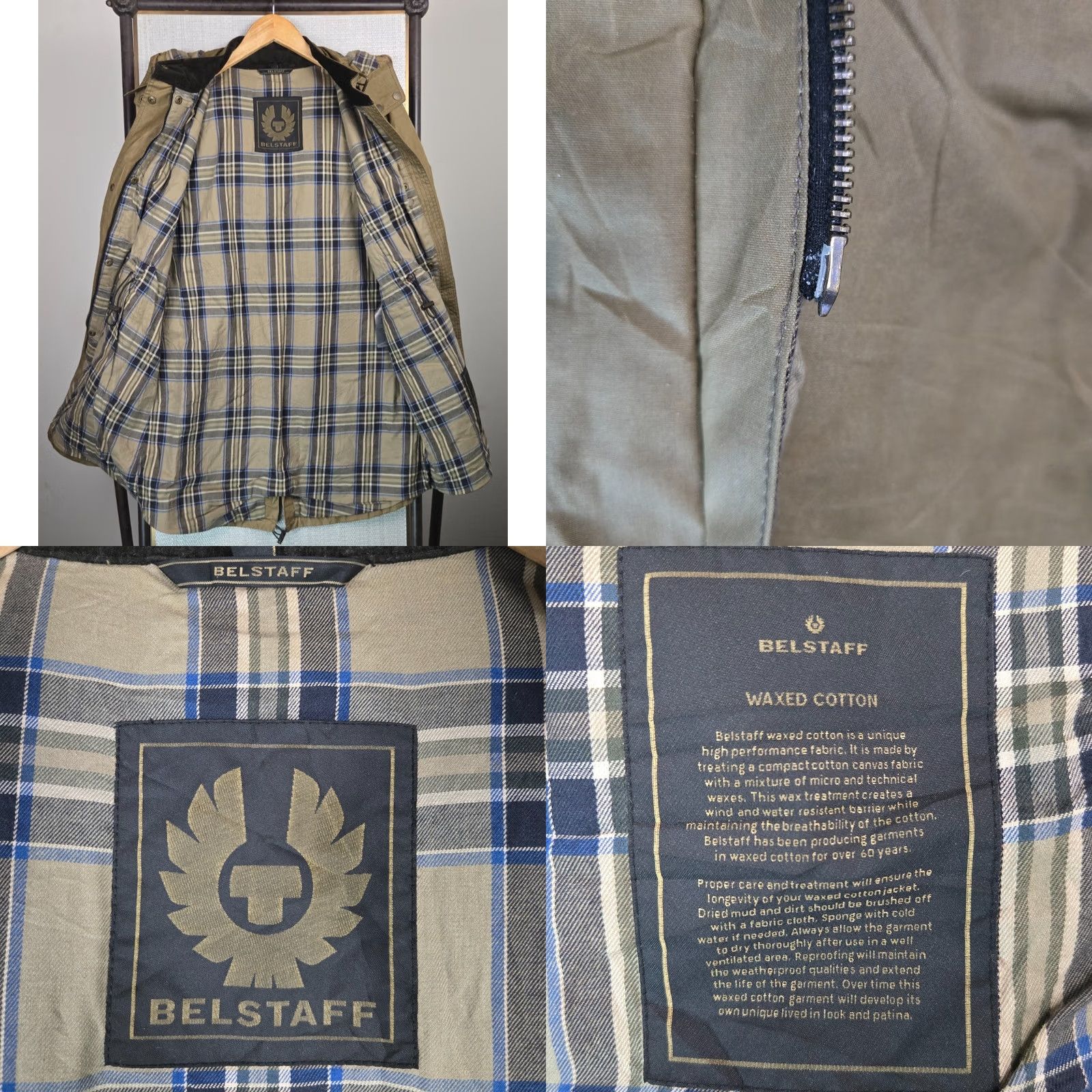 Belstaff VINTAGE Belstaff Womens Large Waxed Cotton Hooded Fishtail Parka Jacket Coat Size L / US 10 / IT 46 - 8 Thumbnail