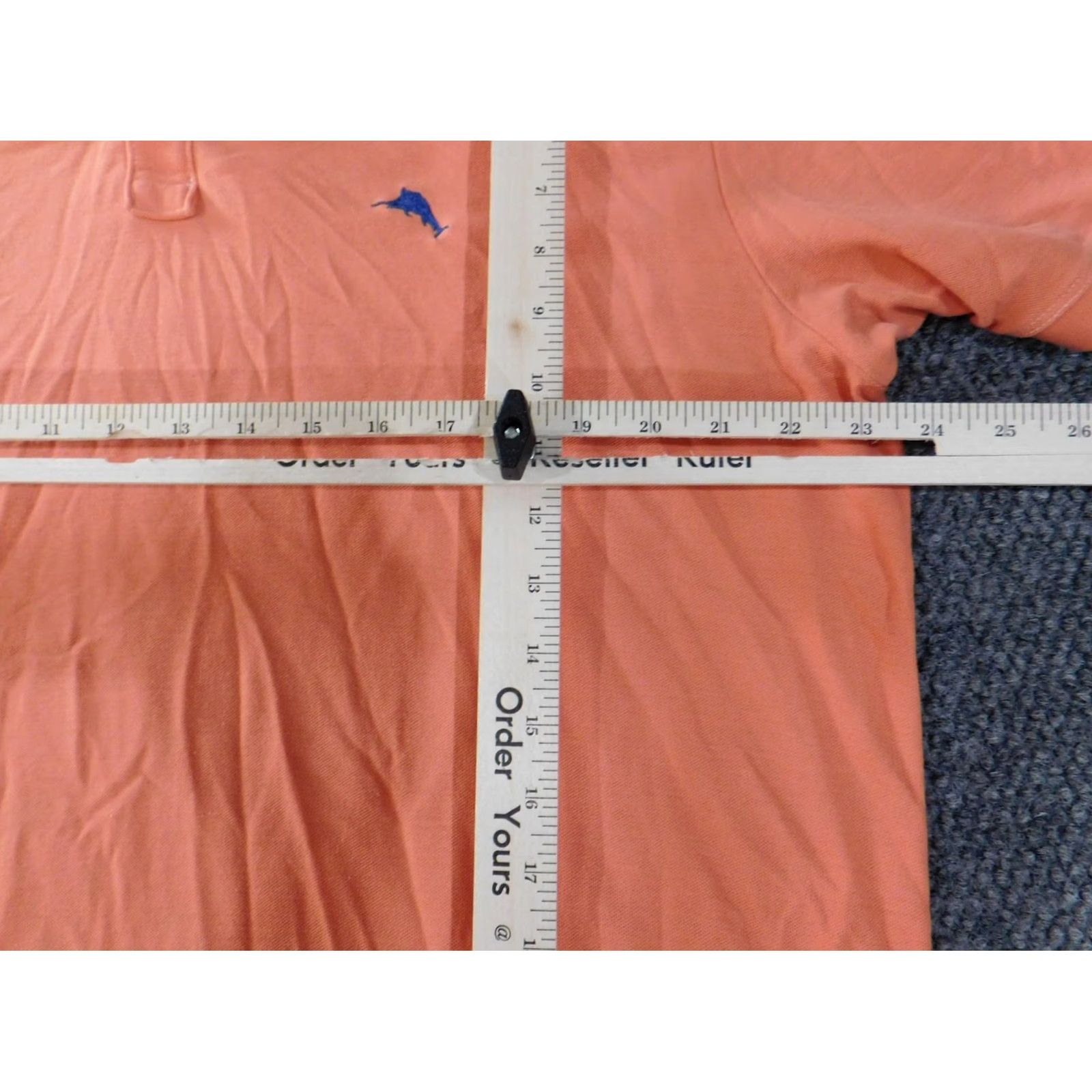 Tommy Bahama Tommy Bahama Polo Shirt XL Mens Orange Short Sleeve Button Up Knit Cotton Polyester Classic Check Logo Breathable Vintage No Size US XL / EU 56 / 4 - 6 Thumbnail