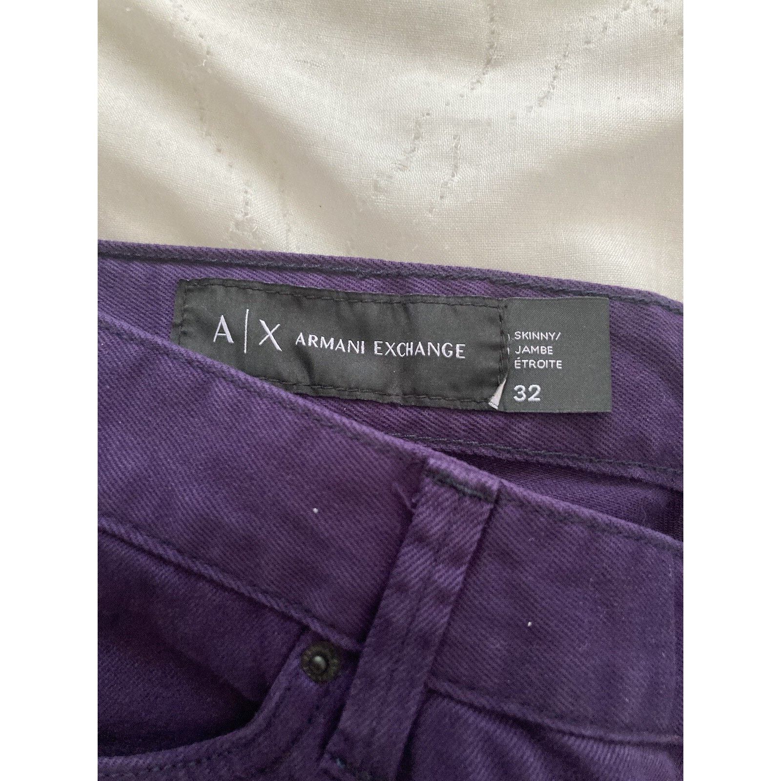Armani Exchange A/X Armani Exchange Jeans Men 32x32 Skinny Purple NWT Size US 32 / EU 48 - 4 Thumbnail