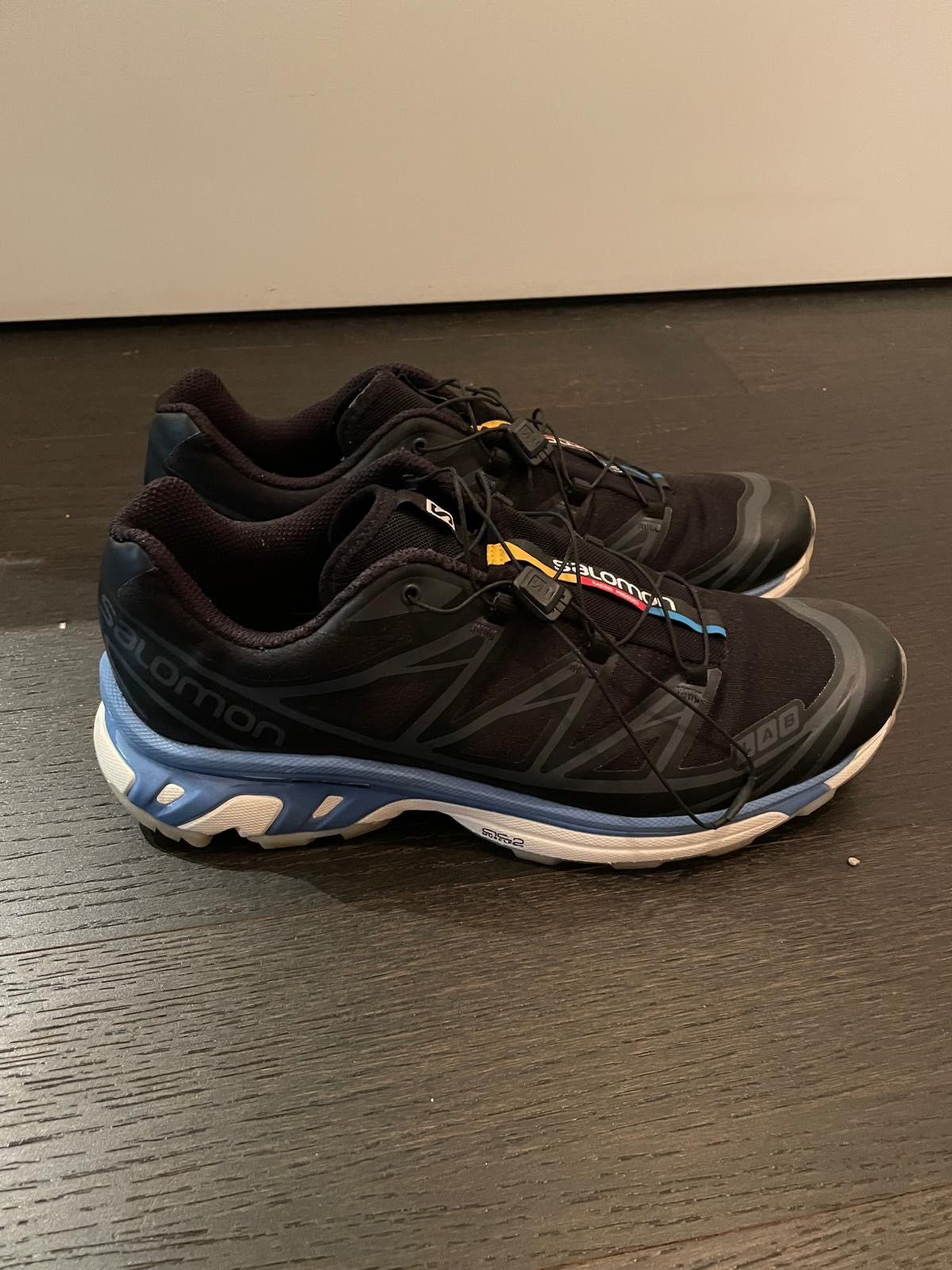 Salomon Salomon XT6 Black and Blue Sneakers Size US 11 / EU 44 - 5 Thumbnail
