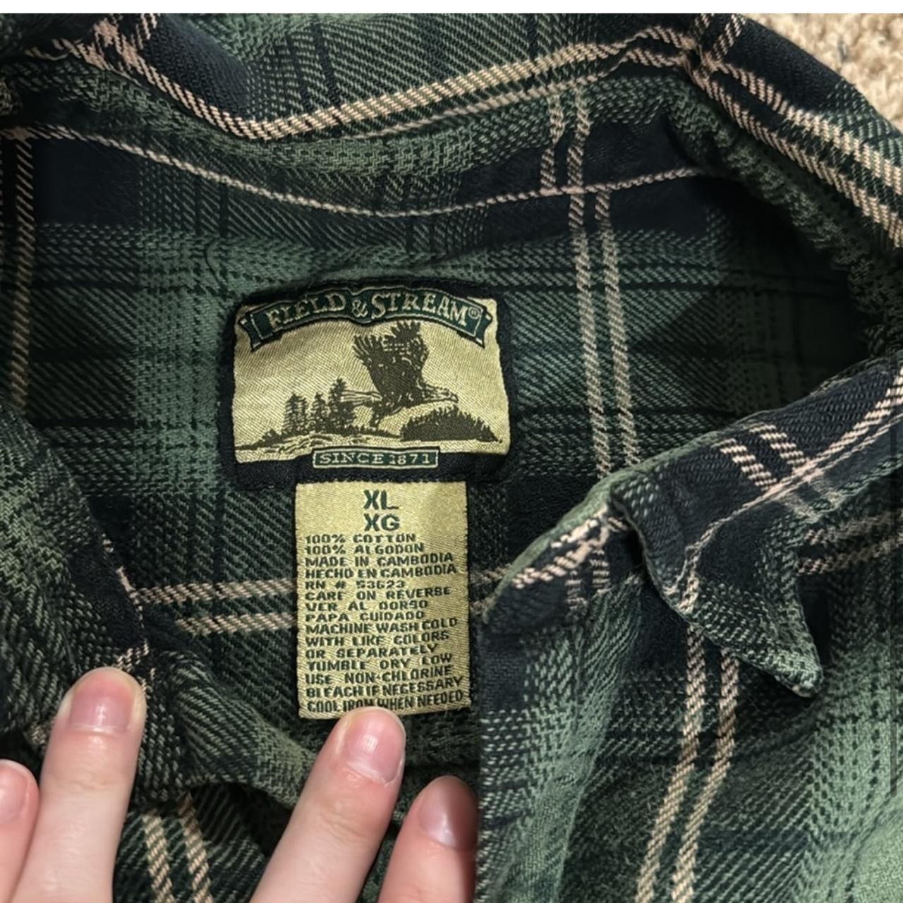 Field & Stream × Vintage Vintage Thick Flannel Size US XL / EU 56 / 4 - 4 Thumbnail