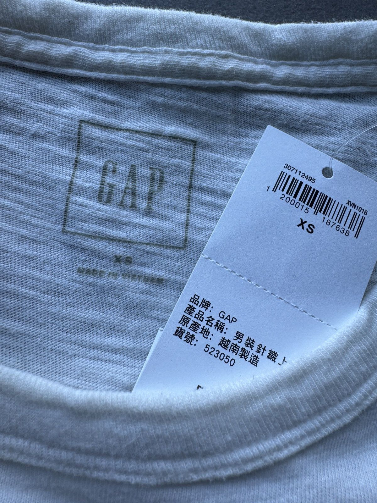 Gap GAP USA Mens Slub Cotton Summer Basic White T Shirt Size US XS / EU 42 / 0 - 3 Thumbnail