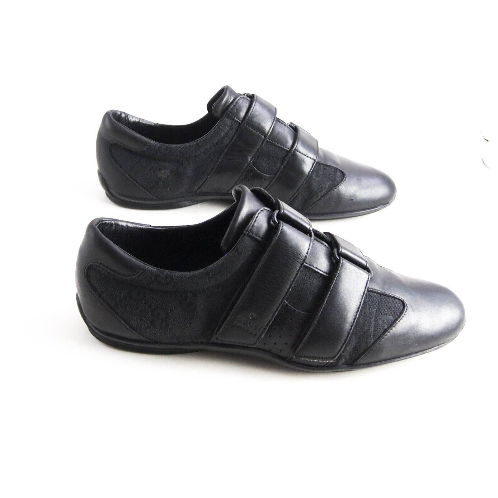 Gucci Gucci Supreme Sneakers Black Leather GG Canvas EU 36 C US 6 Size US 6 / IT 36 - 5 Thumbnail