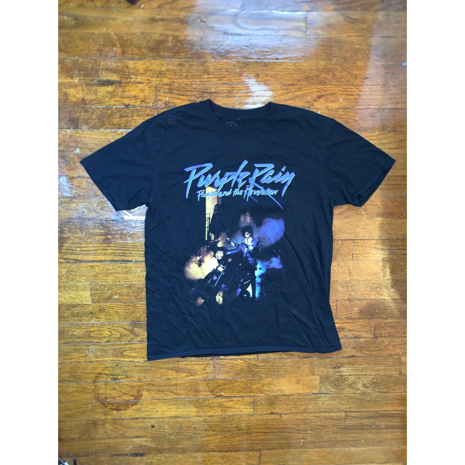 Prince Prince Purple Rain T Shirt Large Black Graphic Tee Size US L / EU 52-54 / 3 - 2 Thumbnail