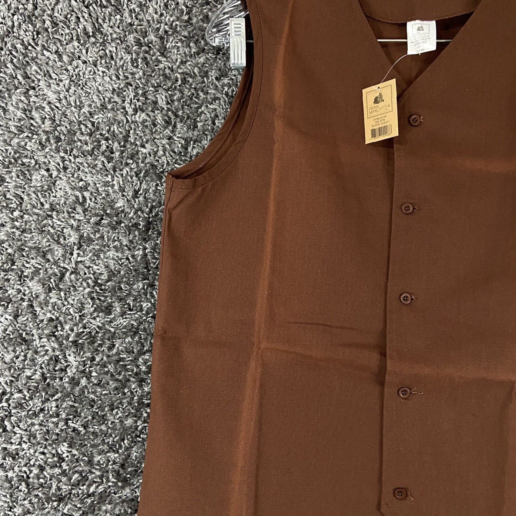 Vintage NEW Zion Mercantile Brown Trek Vest Men’s Medium Preshrunk 100% Cotton Size US M / EU 48-50 / 2 - 7 Thumbnail