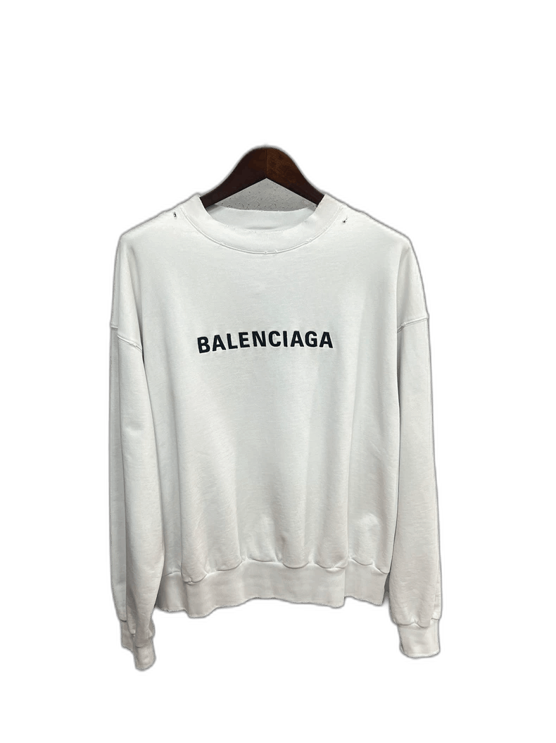 Balenciaga White Reversed Logo Sweatshirt