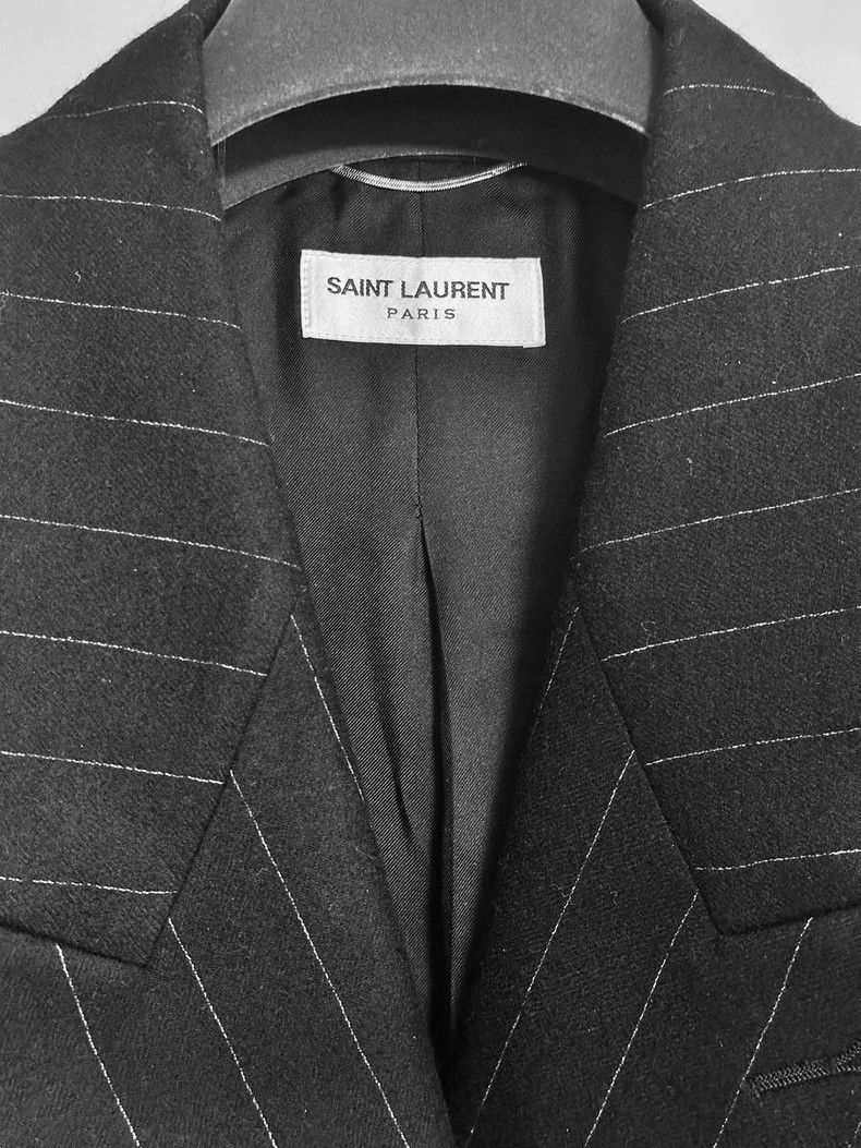 Saint Laurent Paris saint Laurent paris23fw Shoulder Pad Wool Stripe blazer 25 Size 50R - 3 Thumbnail