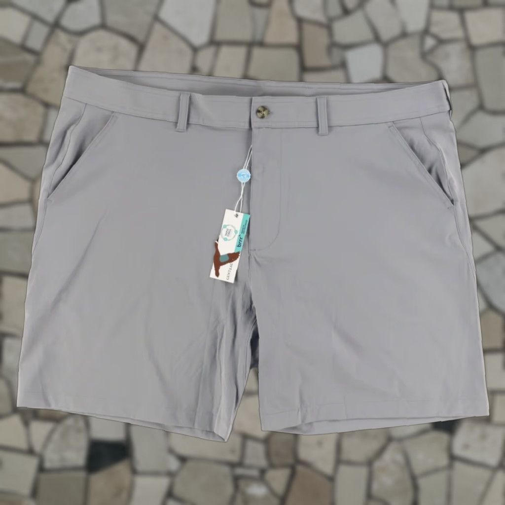 Genteal High Stretch Brrr Bunker Nylon Golf Shorts Sand Gray Men's 42