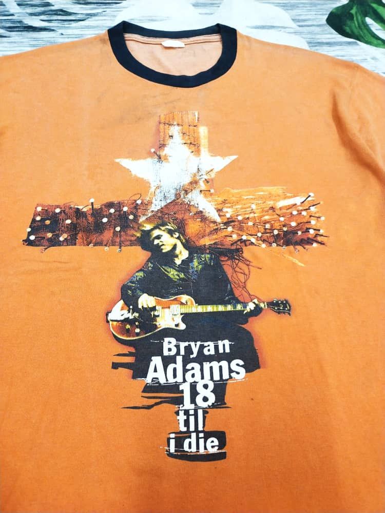 Band Tees Vintage 1996 Bryan Adams World tour ringer t shirt rare Size US XL / EU 56 / 4 - 4 Thumbnail
