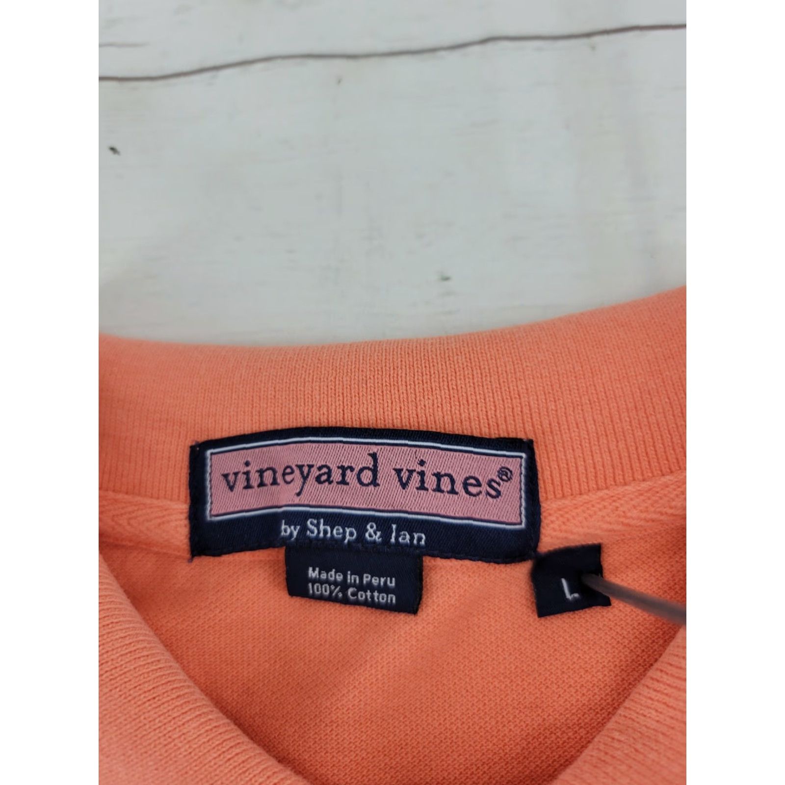 Vineyard Vines Vineyard Vines Mens Orange Cotton Polo SHORT SLEEVE Whale LARGE Polo Size US L / EU 52-54 / 3 - 8 Thumbnail
