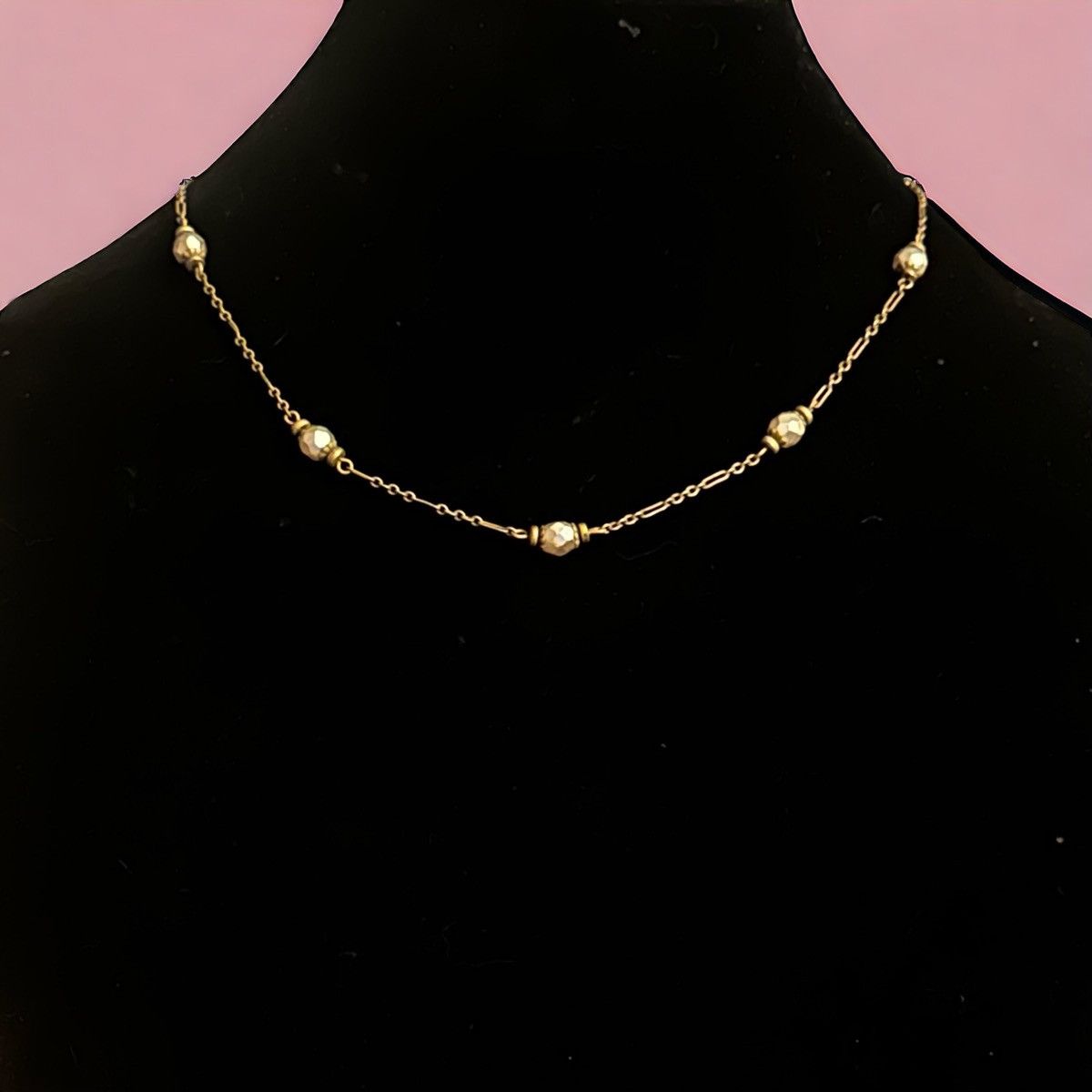 Other Bronze tone stationed metallic bead necklace Size ONE SIZE - 1 Thumbnail