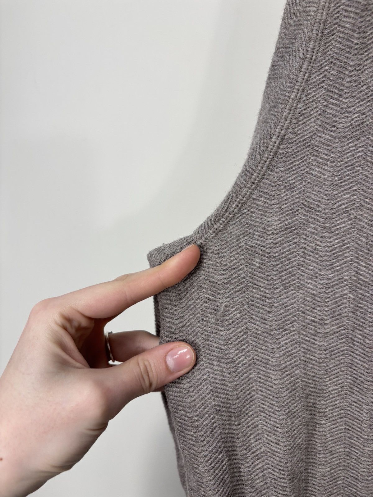 Strenstroms Stenstroms Men’s Light Brown/Beige Herringbone Wool Sweater Size US L / EU 52-54 / 3 - 16 Thumbnail