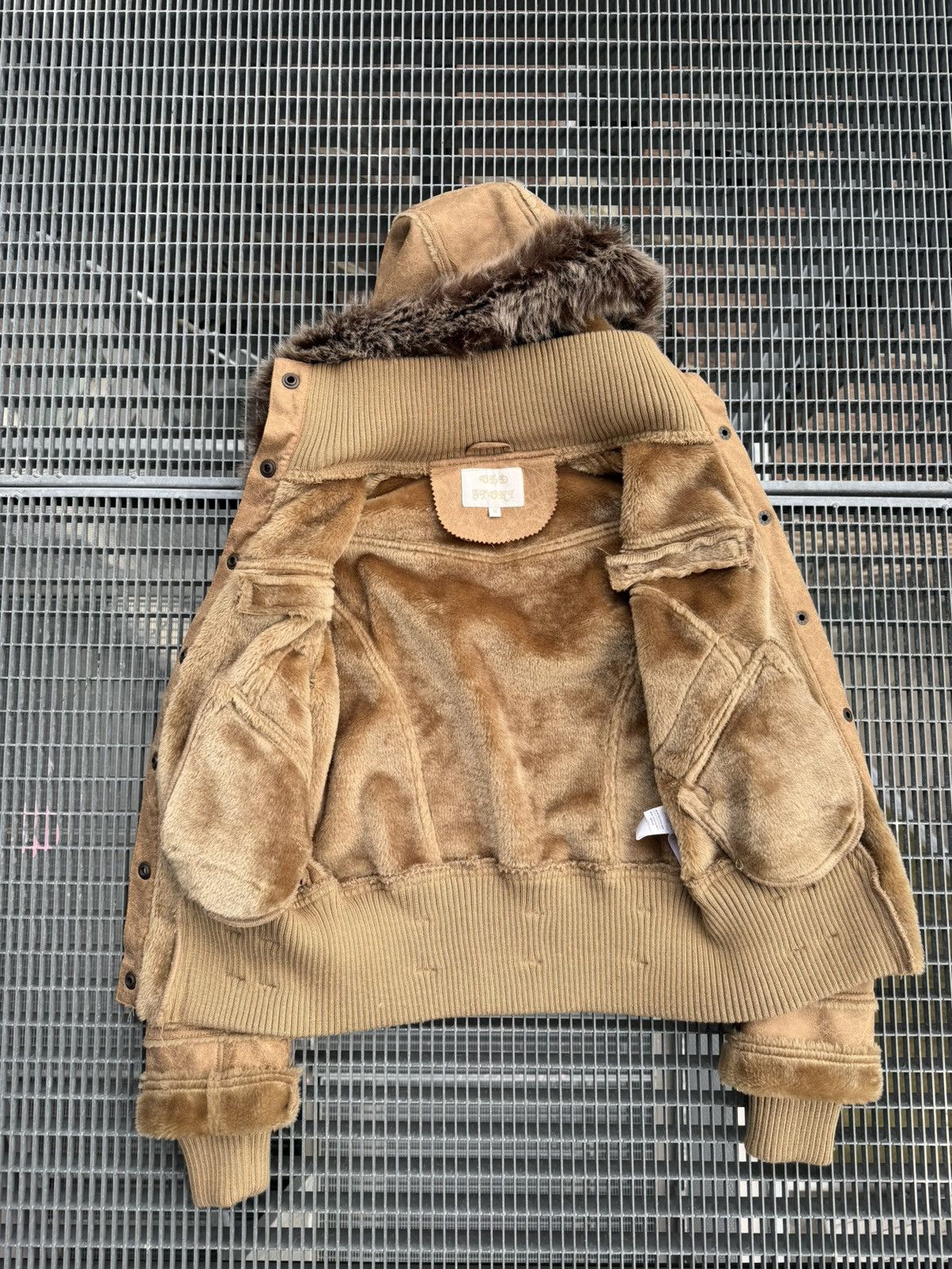 Vintage Suede Leather Multizip Fur Streetwear Insulated Jacket Size M / US 6-8 / IT 42-44 - 10 Thumbnail