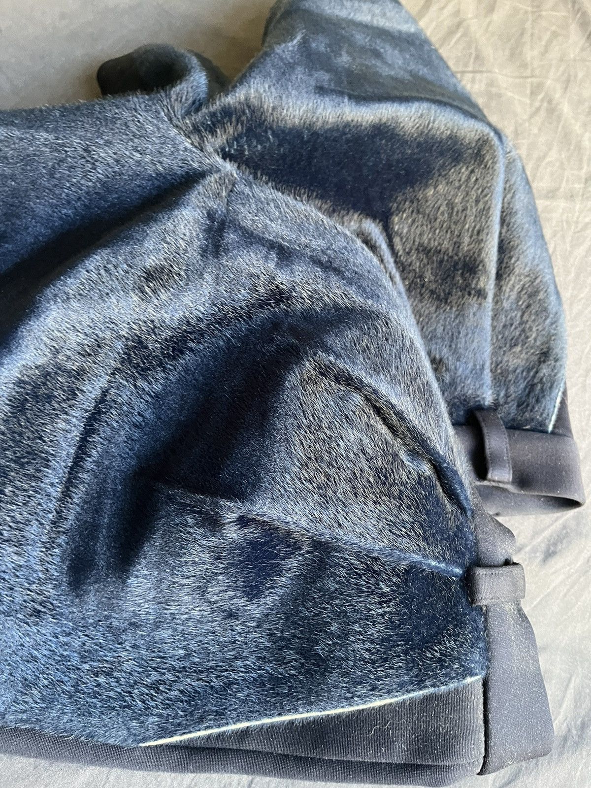 Vintage L‘animale fur shorts in steel-blue Size US 30 / EU 46 - 4 Thumbnail