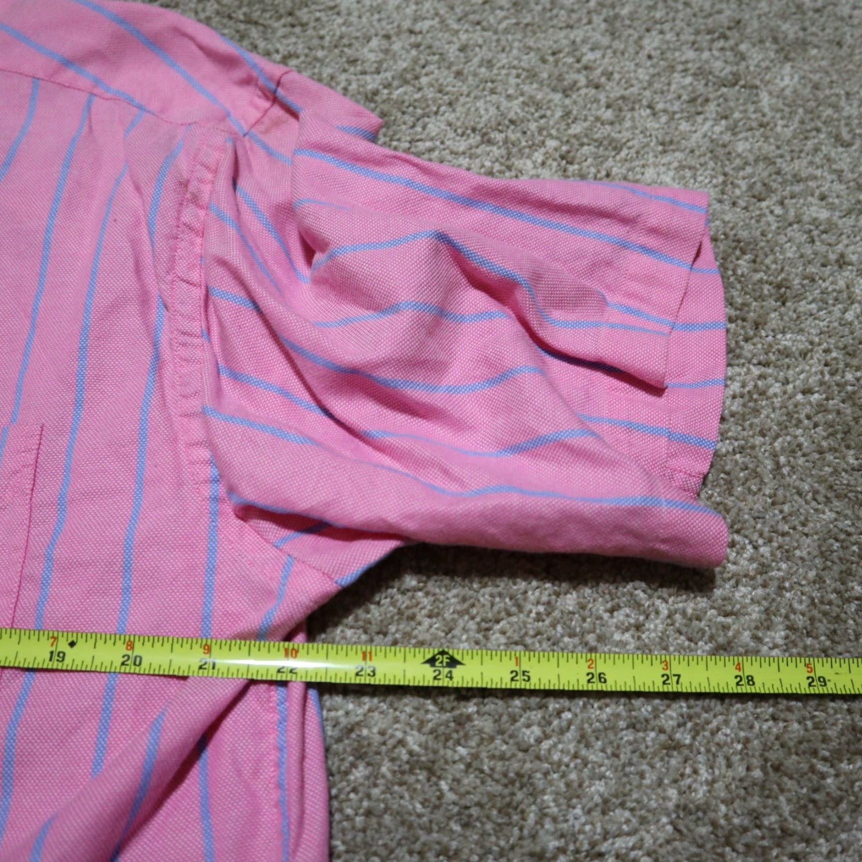 Tommy Hilfiger Tommy Hilfiger Shirt Men L Pink Striped Button-Down 2000s Pearl Button Front Century? Size US L / EU 52-54 / 3 - 6 Thumbnail