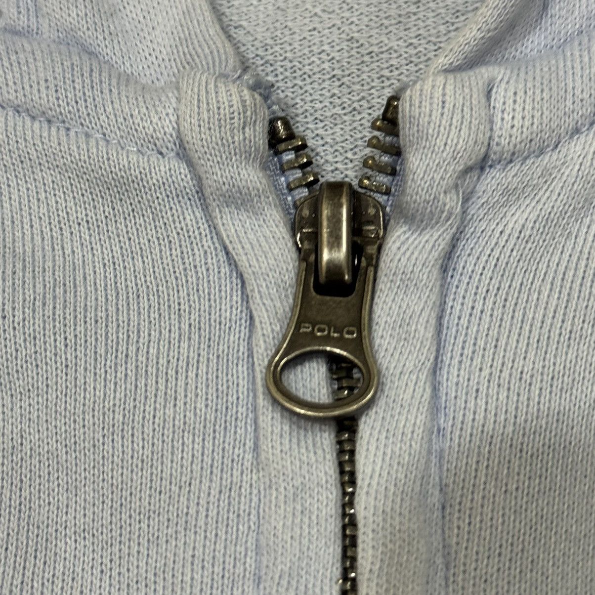 Polo Ralph Lauren Vintage Polo Ralph Lauren Big Pony Zip Hoodie - Pastel Blue Size US S / EU 44-46 / 1 - 9 Thumbnail