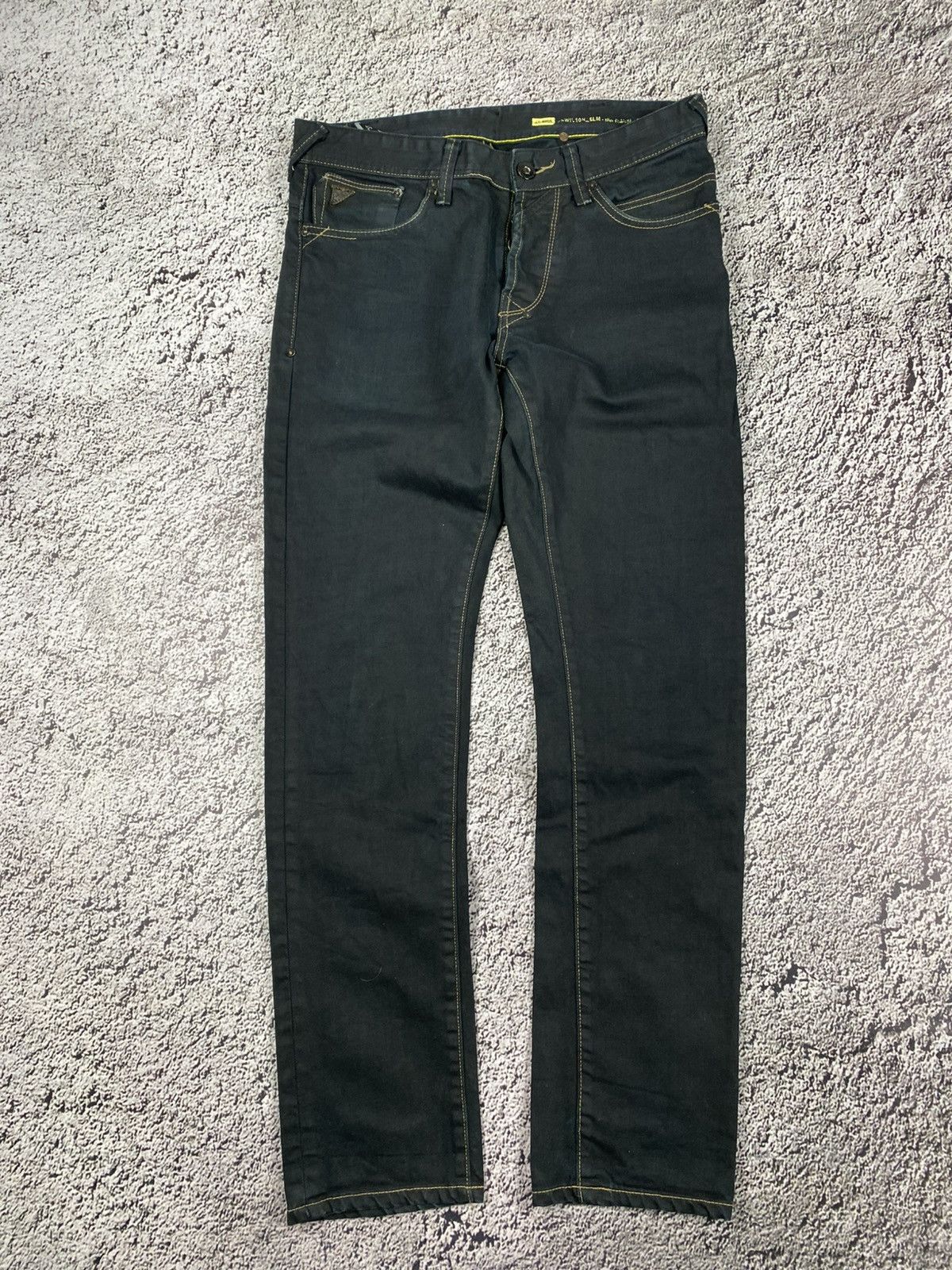 Vintage Vintage Y2K faded waxed style denim jeans Japanese Size US 32 / EU 48 - 1 Thumbnail