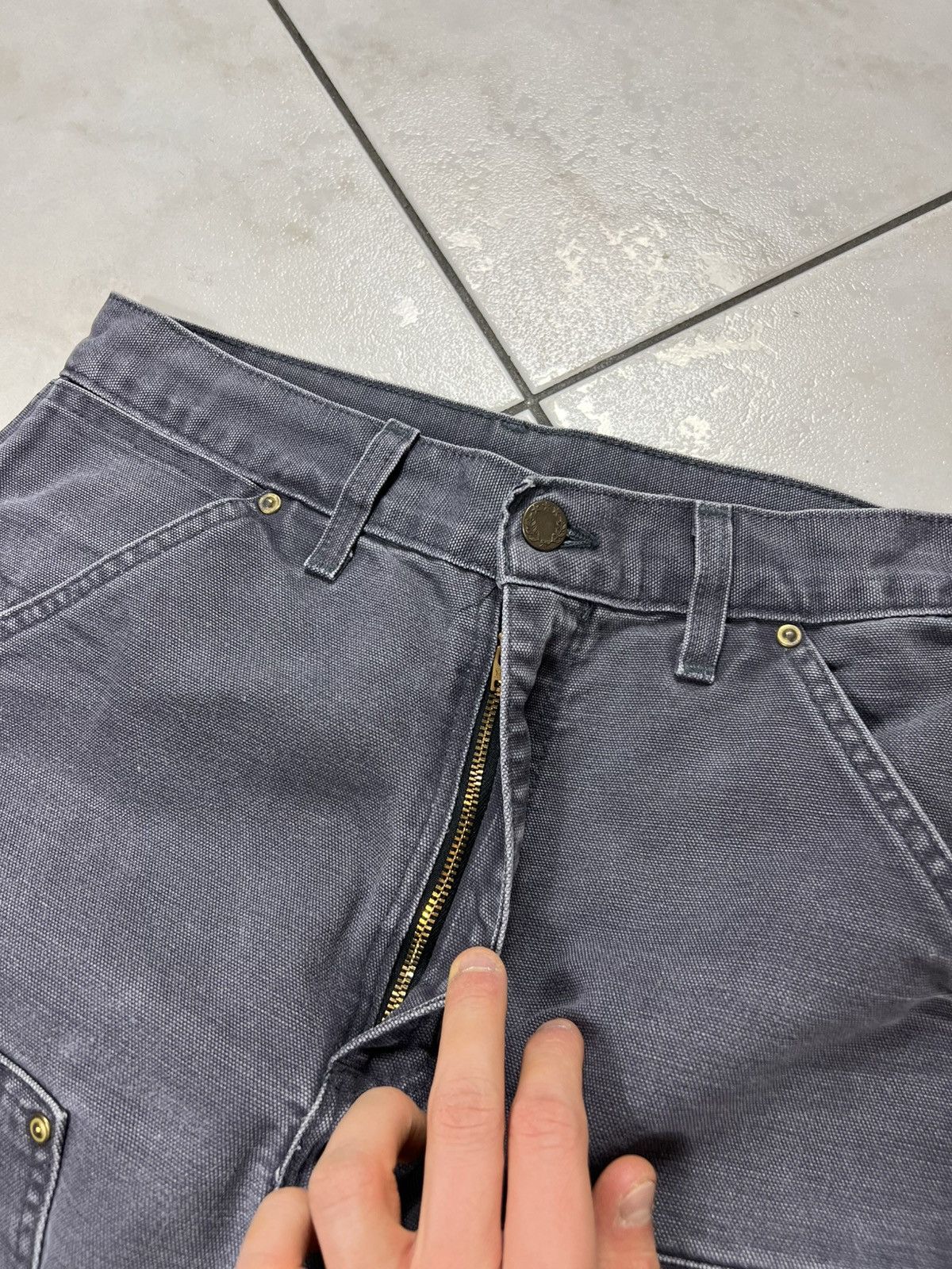 Carhartt Vintage 90s Carhatt double knee washed y2k sun faded pants Size US 29 - 11 Thumbnail
