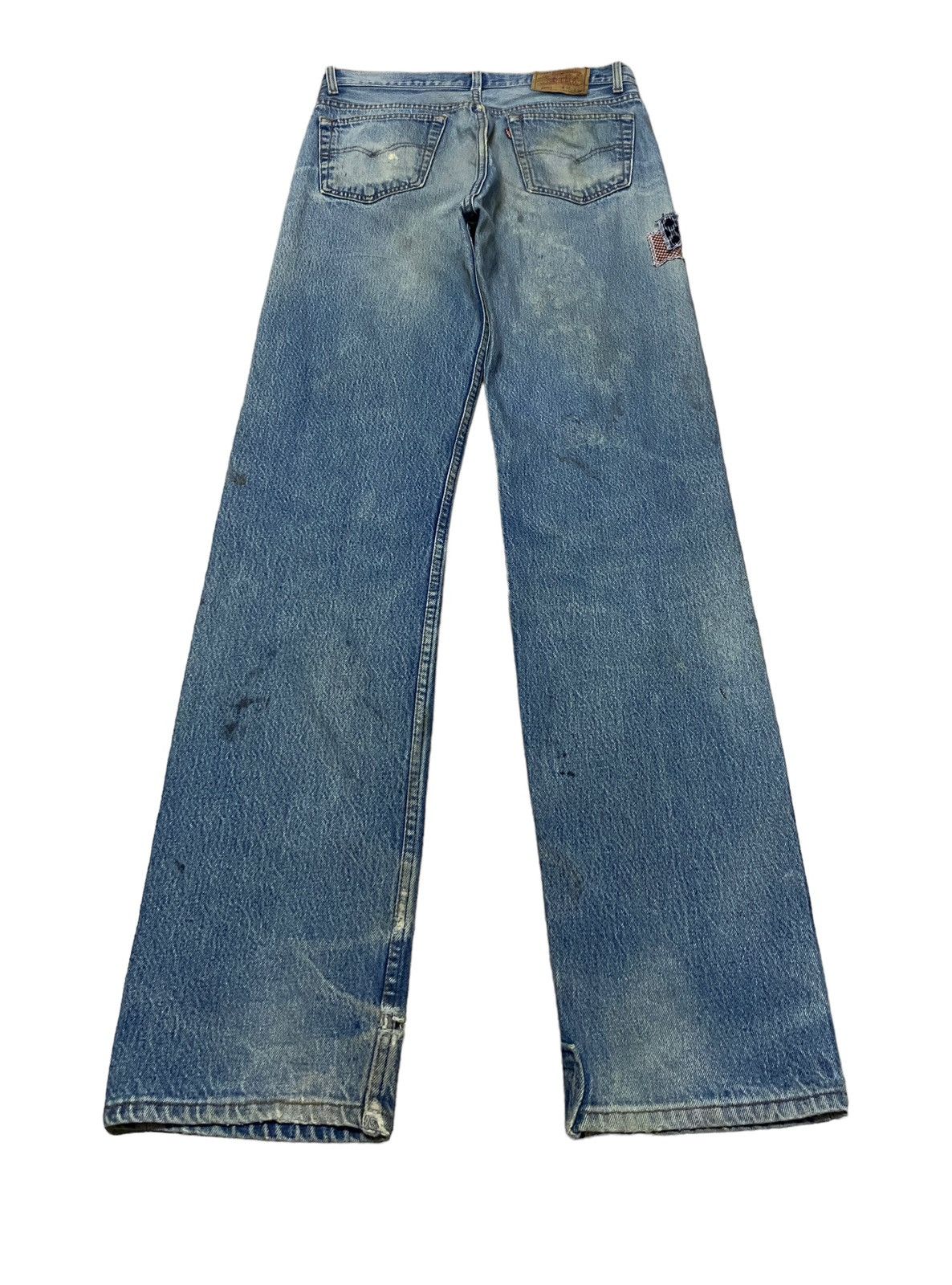 Levi's Vintage Brand Levi’s Made In Usa Patchwork Jeans 1990s Size US 35 - 2 Thumbnail