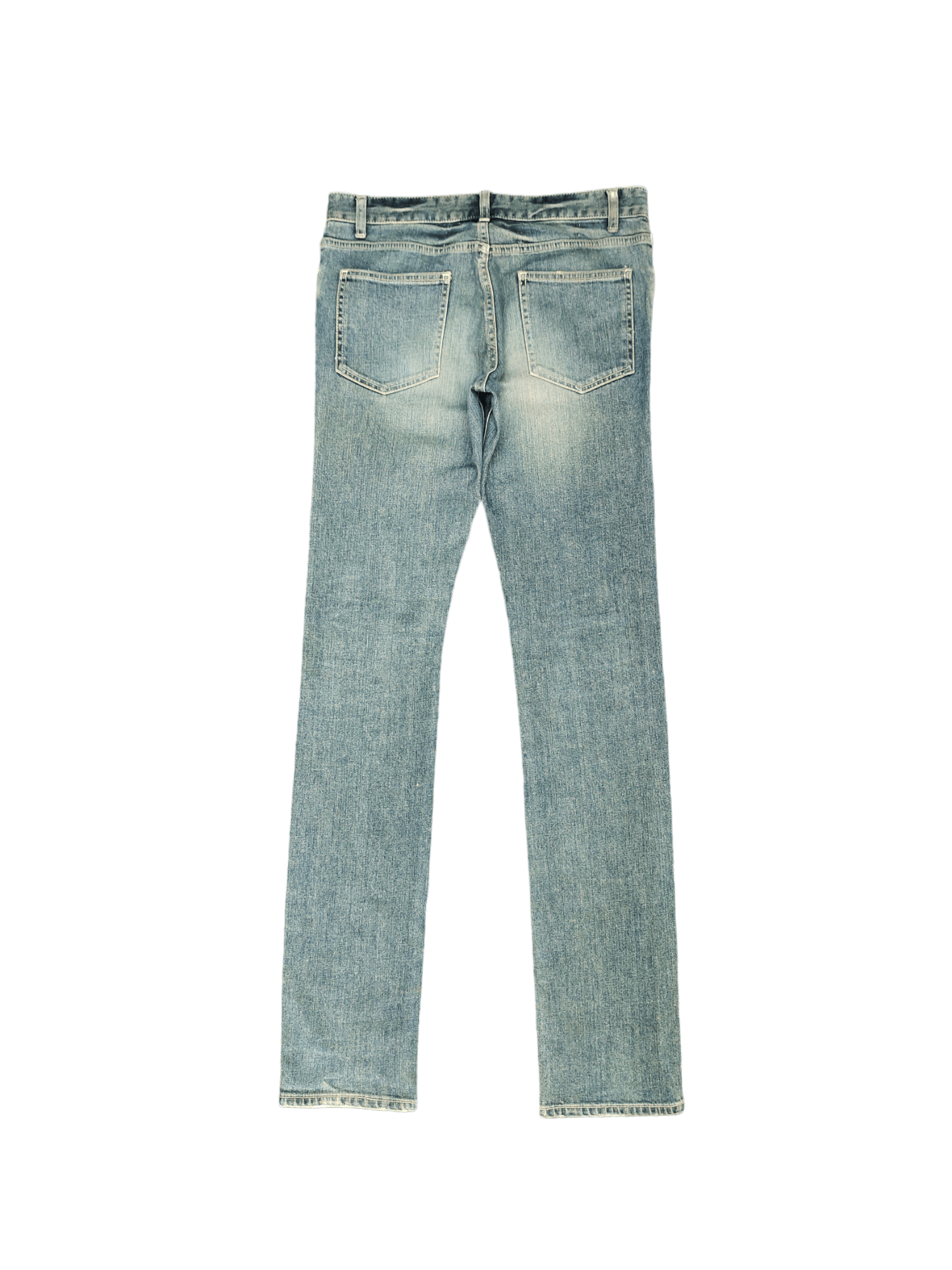 Comme des Garcons × Undercover Japanese Brand Ship Jet Blue Skinny Stone Wash Denim Pants Size US 30 / EU 46 - 8 Thumbnail