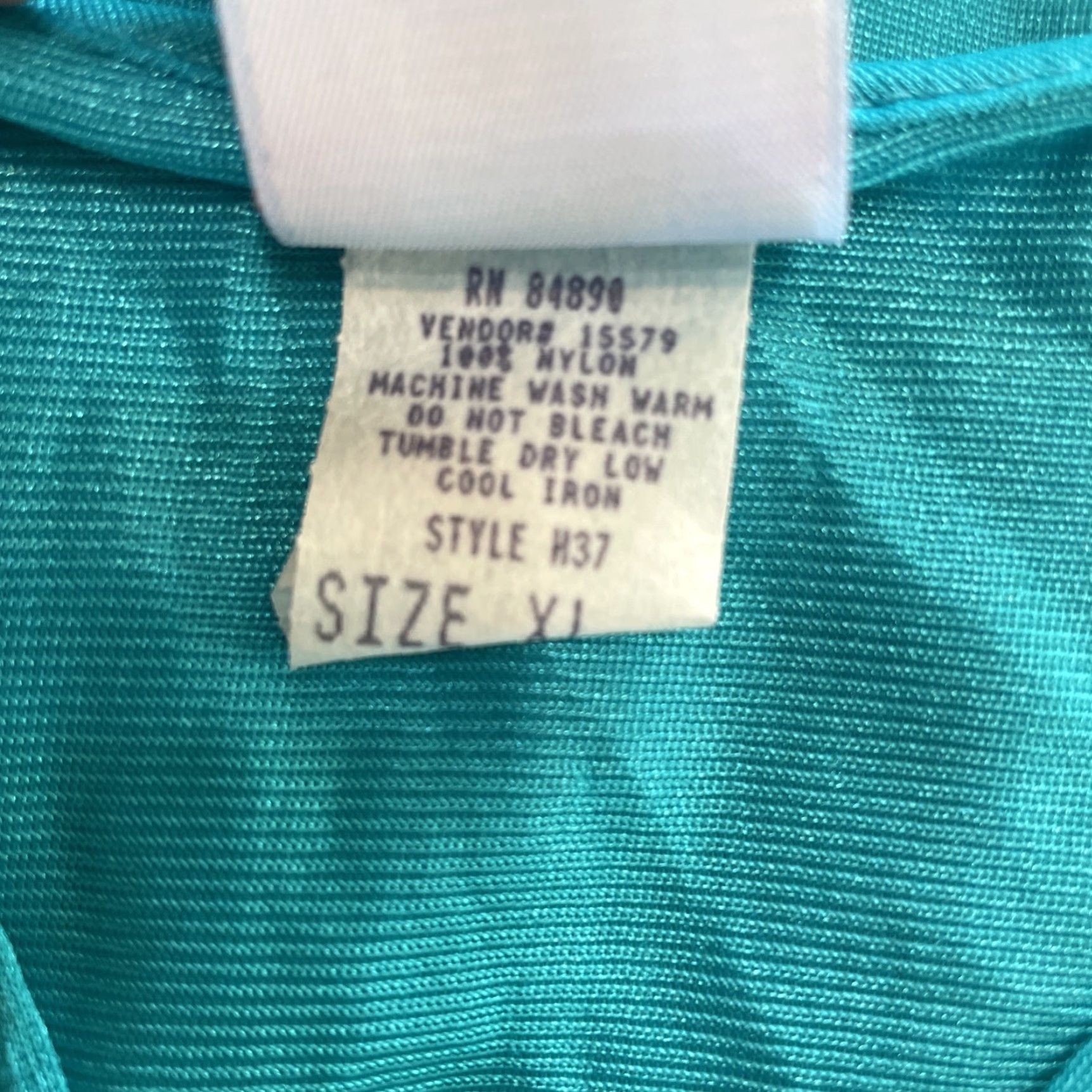 Haband VINTAGE Haband Moon Beam Nightgown Gown XL Teal Embroidered Women's Size ONE SIZE - 4 Thumbnail