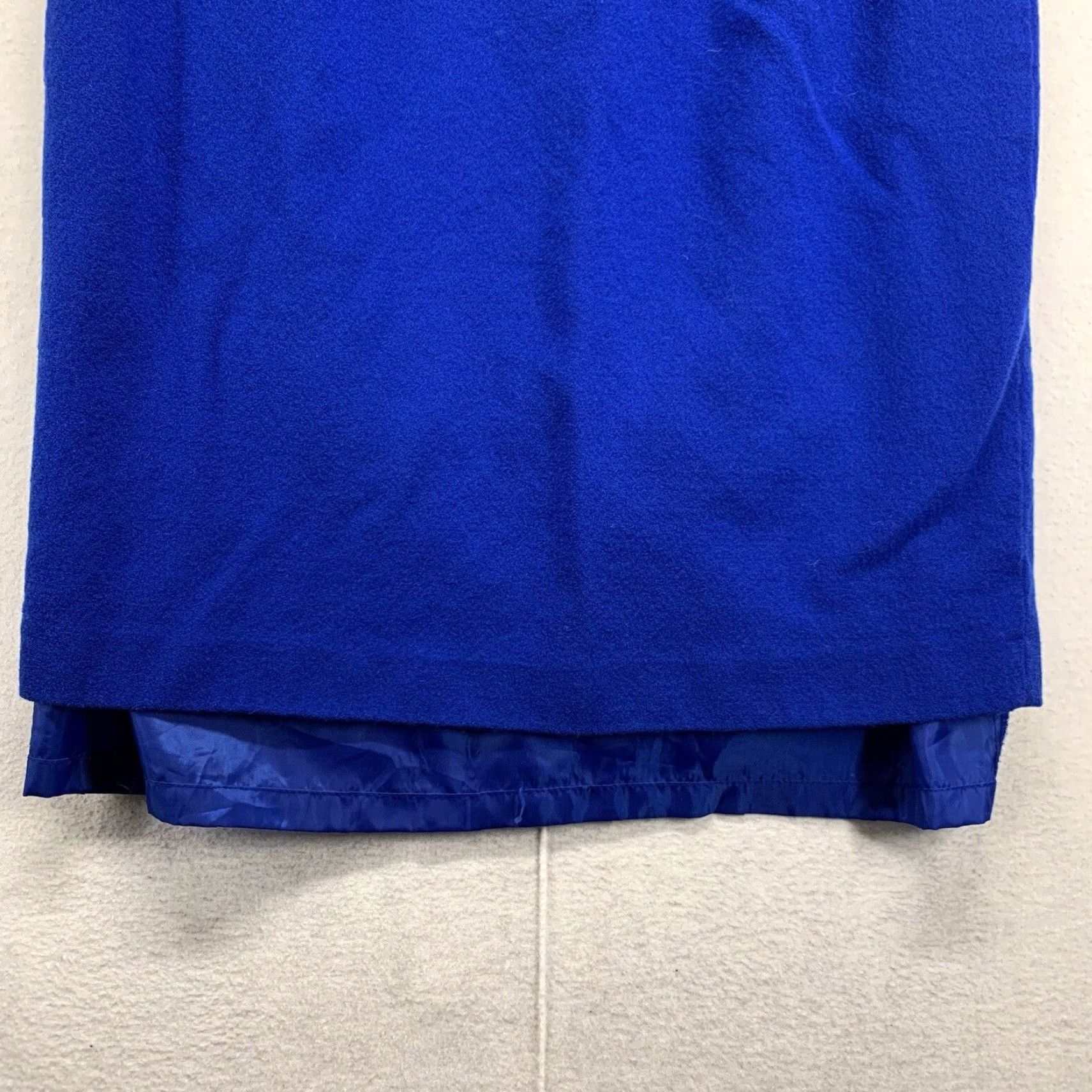 Vintage Vintage Wool Skirt Women 16P Knee Length Straight Pencil Blue Pockets Lined Size 38" / US 16 / IT 52 - 2 Thumbnail