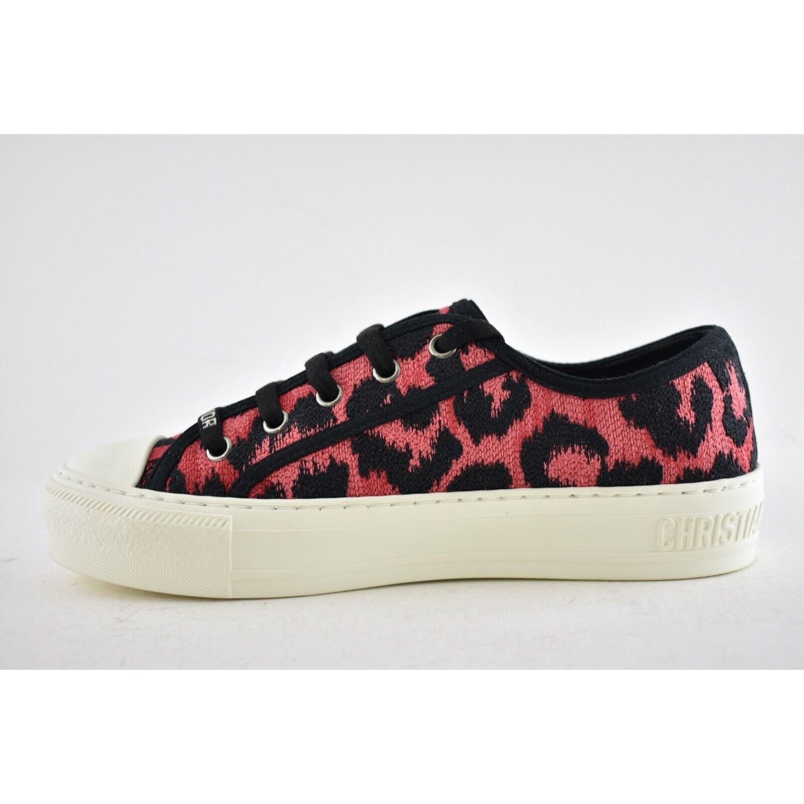 Dior Dior Walk'N'Dior Black Pink Leopard Flat Low Top Sneaker 38 Size US 8 / IT 38 - 8 Thumbnail