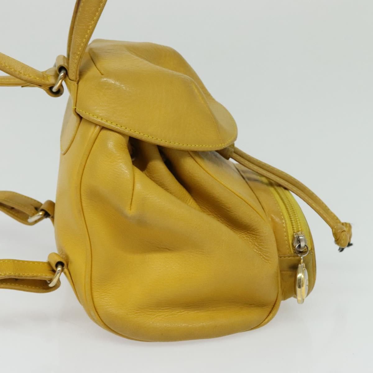 Dior DIOR Backpack Leather Gold Yellow Size ONE SIZE - 5 Thumbnail