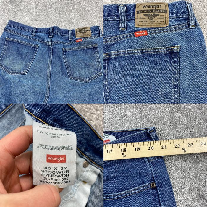 Wrangler Wrangler Relaxed Fit Straight Leg Jeans Men's 40x32 Blue Stone