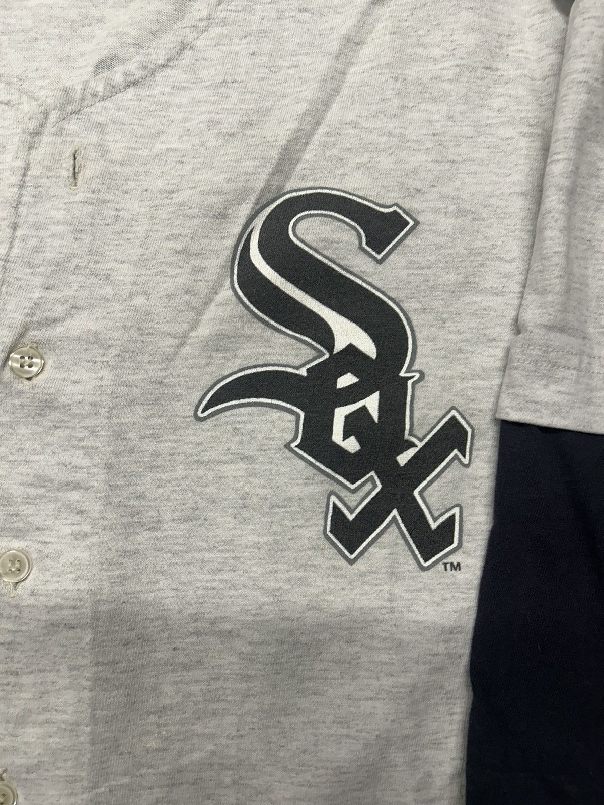 MLB × Vintage Crazy Vintage 90s Grey Chicago White Sox Baseball Jersey MLB Size US M / EU 48-50 / 2 - 2 Thumbnail