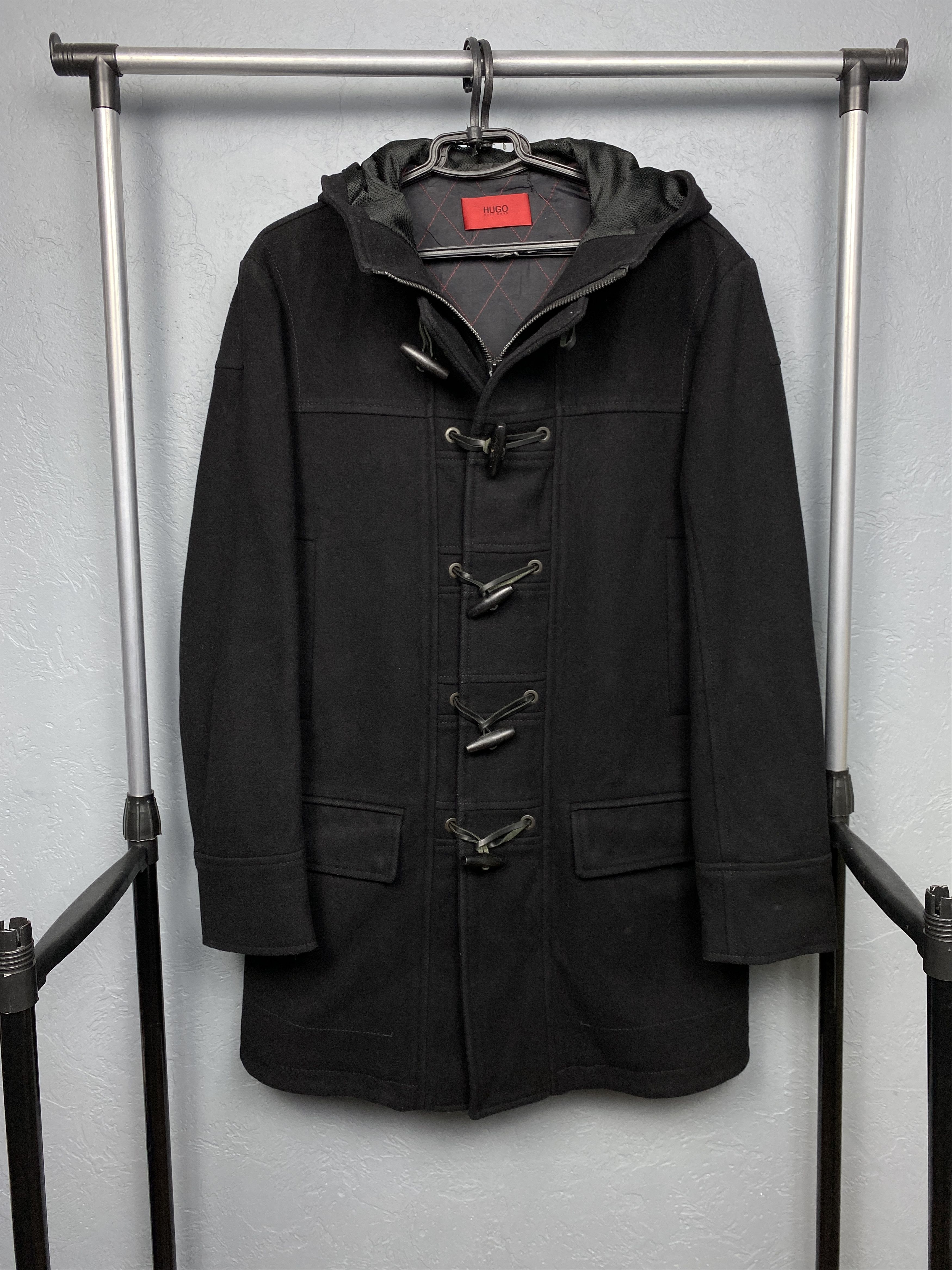 Hugo Boss Hugo Boss Vintage Mens Wool Duffle Coat Jacket Size US M / EU 48-50 / 2 - 1 Thumbnail
