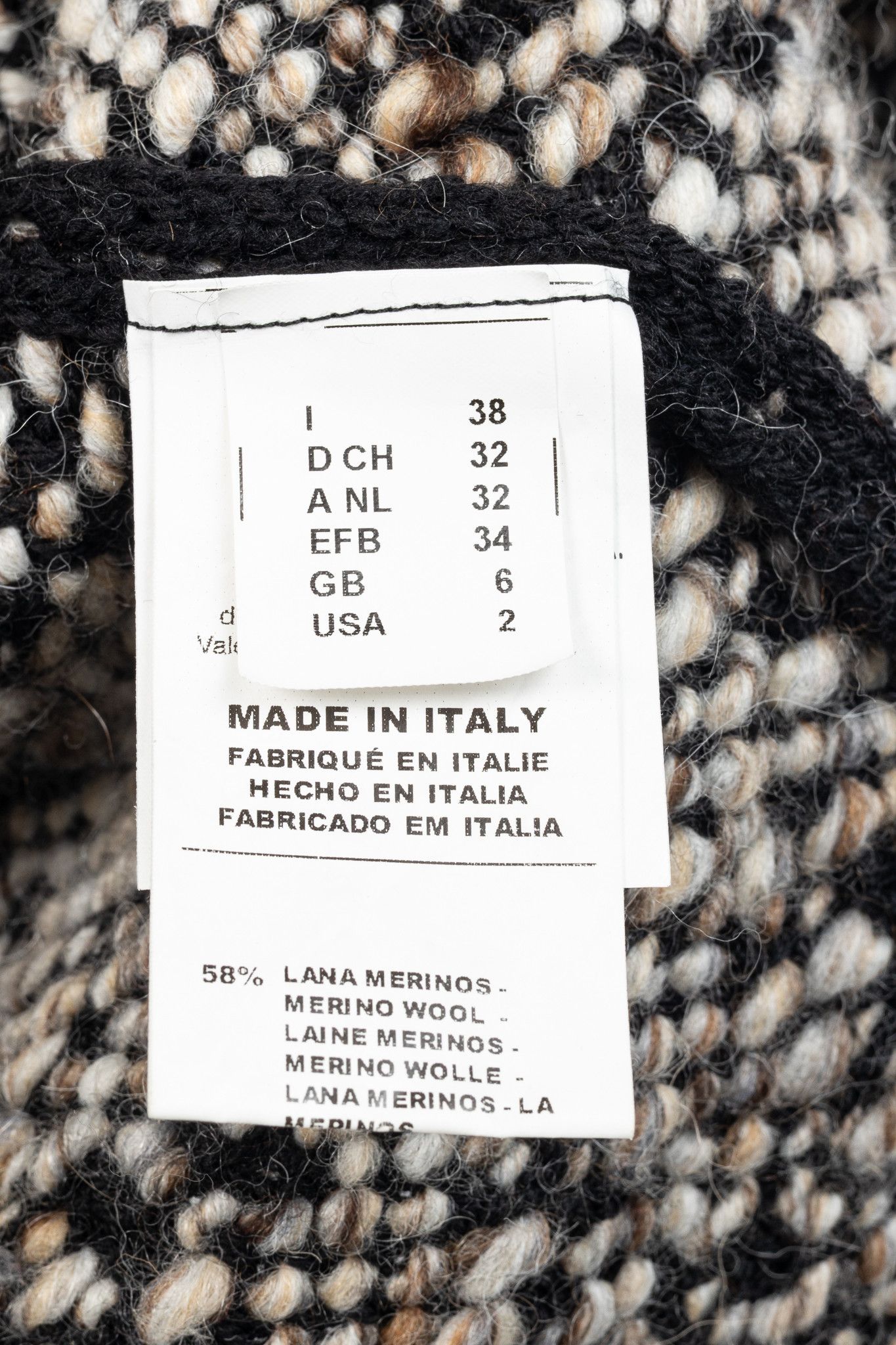 Missoni M Missoni Brown Marled-Wool Trimmed Snap-Front Cardigan Size XS / US 0-2 / IT 36-38 - 8 Thumbnail