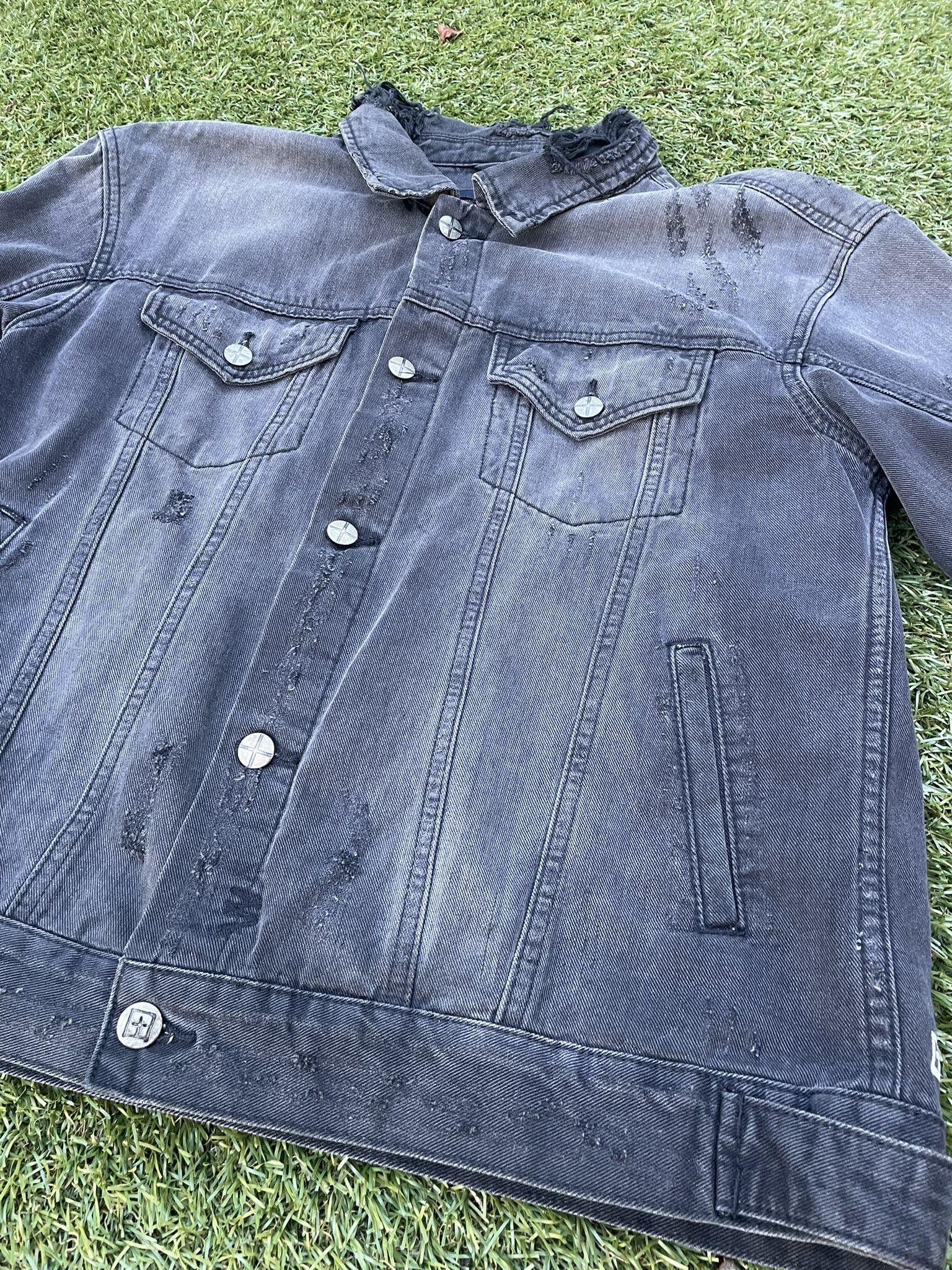 Ksubi Ksubi Oversized Denim Jacket Black Crow Trashed Size Small Size US S / EU 44-46 / 1 - 3 Thumbnail