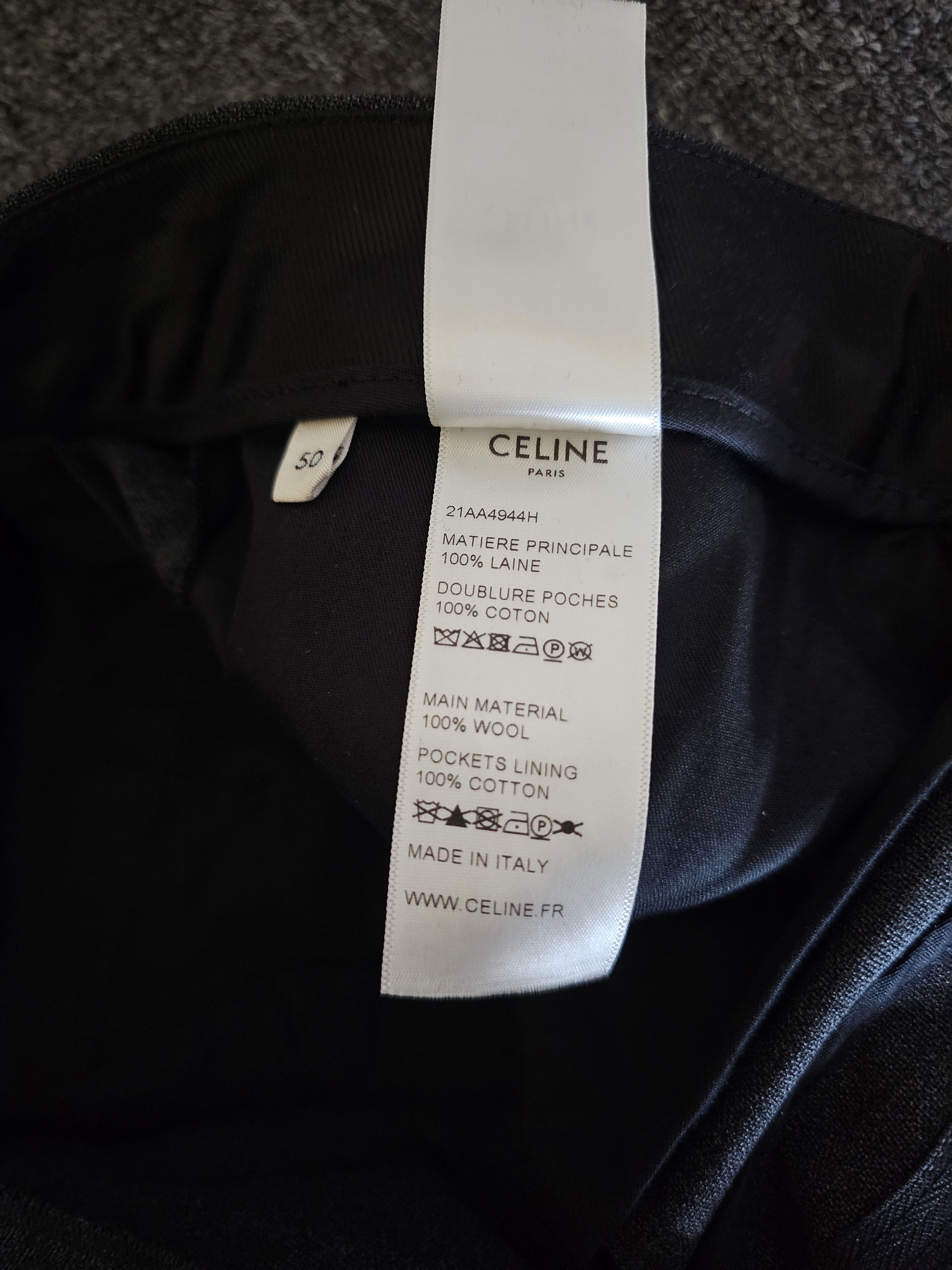 Celine Celin Men's Dark Gray High Gram Wool Suit Pants Size 50 Size US 36 / EU 52 - 7 Thumbnail