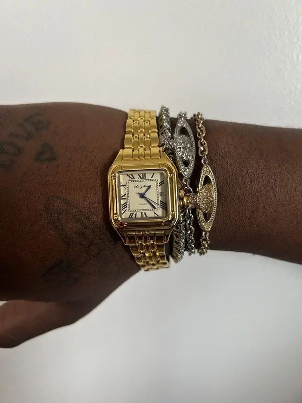 VIBE Vintage 90s vintage retro luxury style quartz Gold watch Size ONE SIZE - 6 Thumbnail