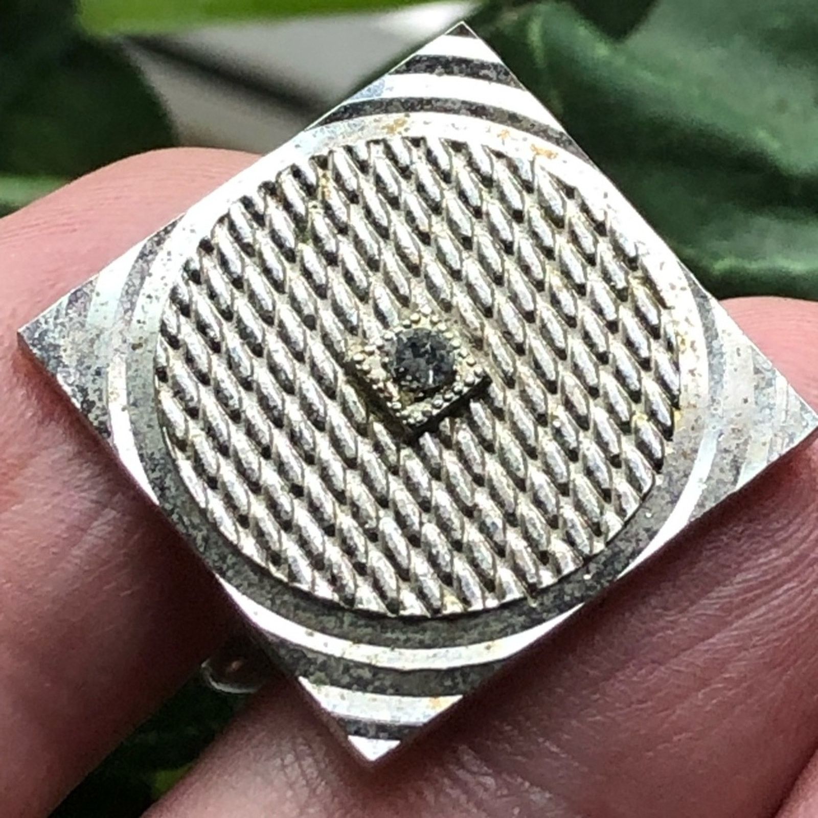 Vintage Vintage Swank silver plated crystal cuff links Size ONE SIZE - 2 Thumbnail