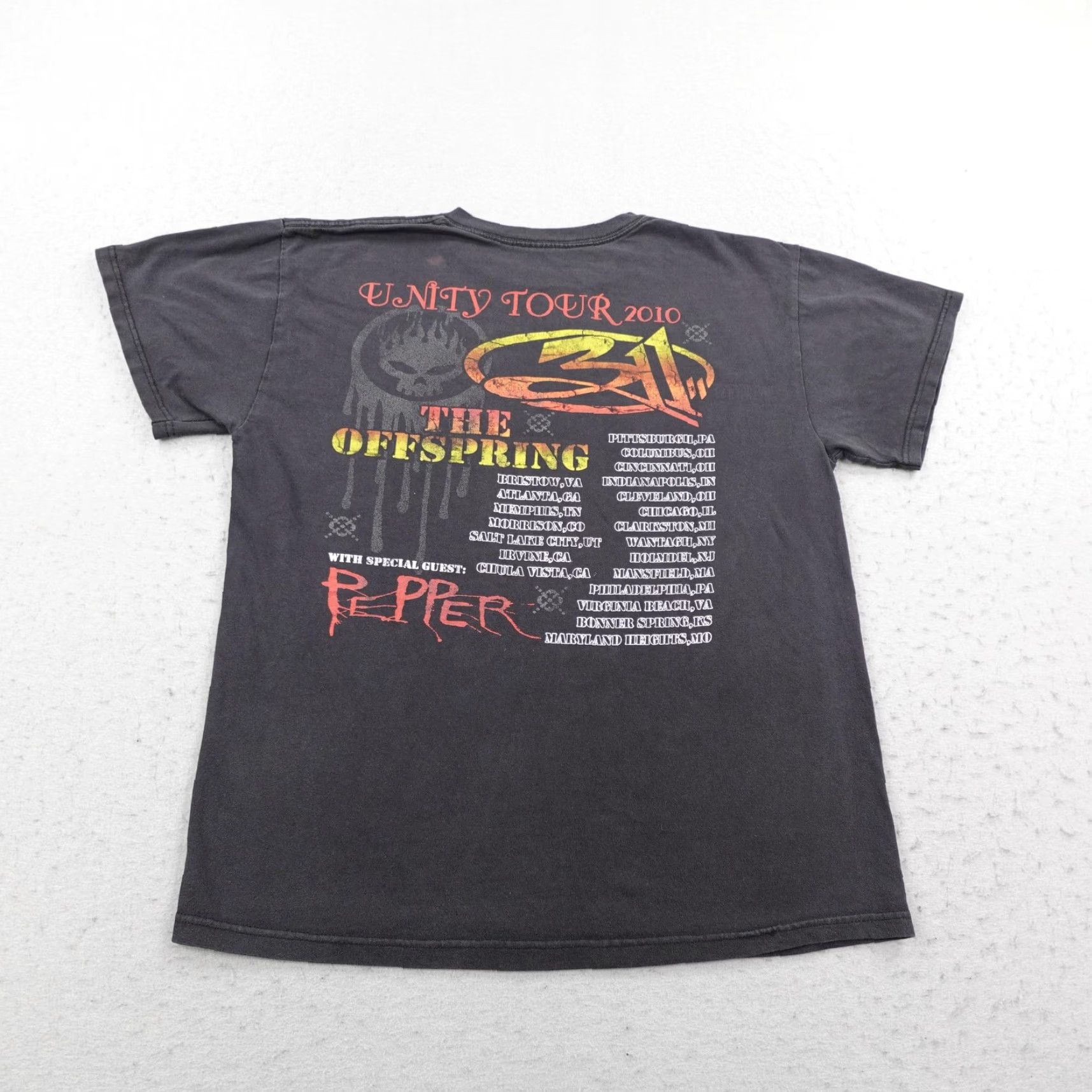 Vintage 311 Unity Tour Shirt Mens Medium Black The Offspring Pepper Band Tour Tee 2010 Size US M / EU 48-50 / 2 - 5 Thumbnail
