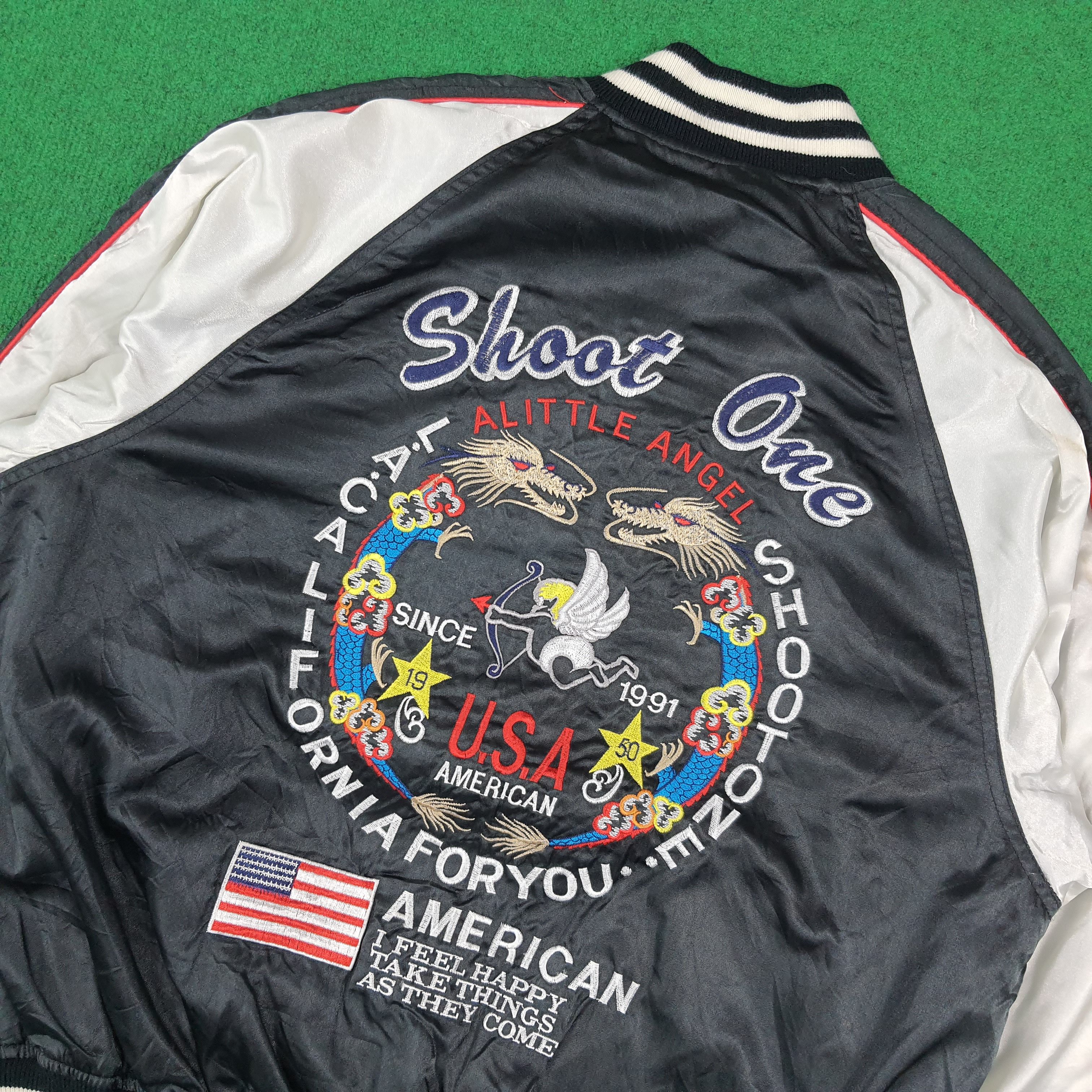 Japanese Brand Shoot One Reversible Sukajan Bomber American Spirit C291N24 Size US M / EU 48-50 / 2 - 2 Thumbnail