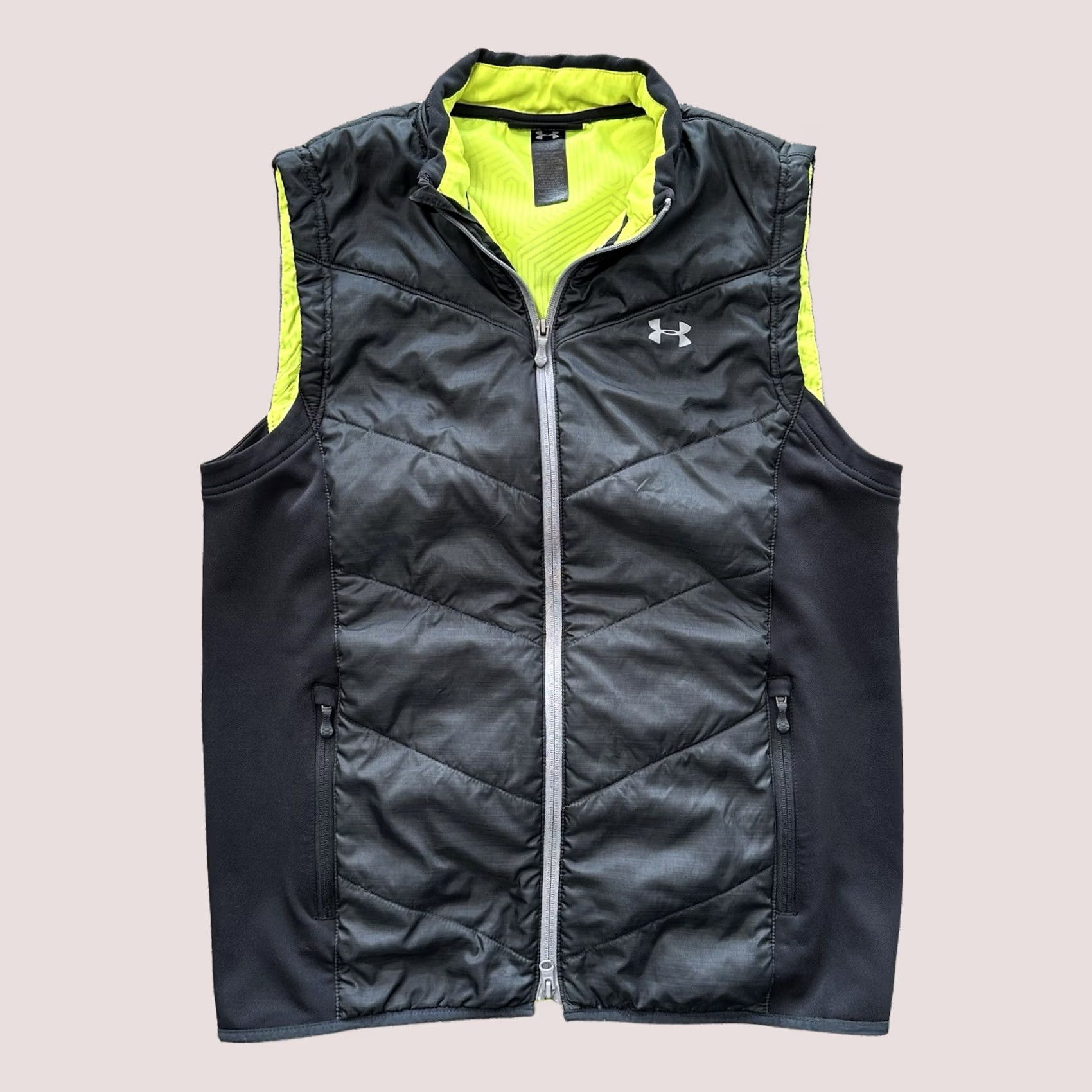 Under Armour VINTAGE Under Armour Vest Mens L UA Storm Hybrid Puffer Primaloft Black Volt Size US L / EU 52-54 / 3 - 1 Thumbnail