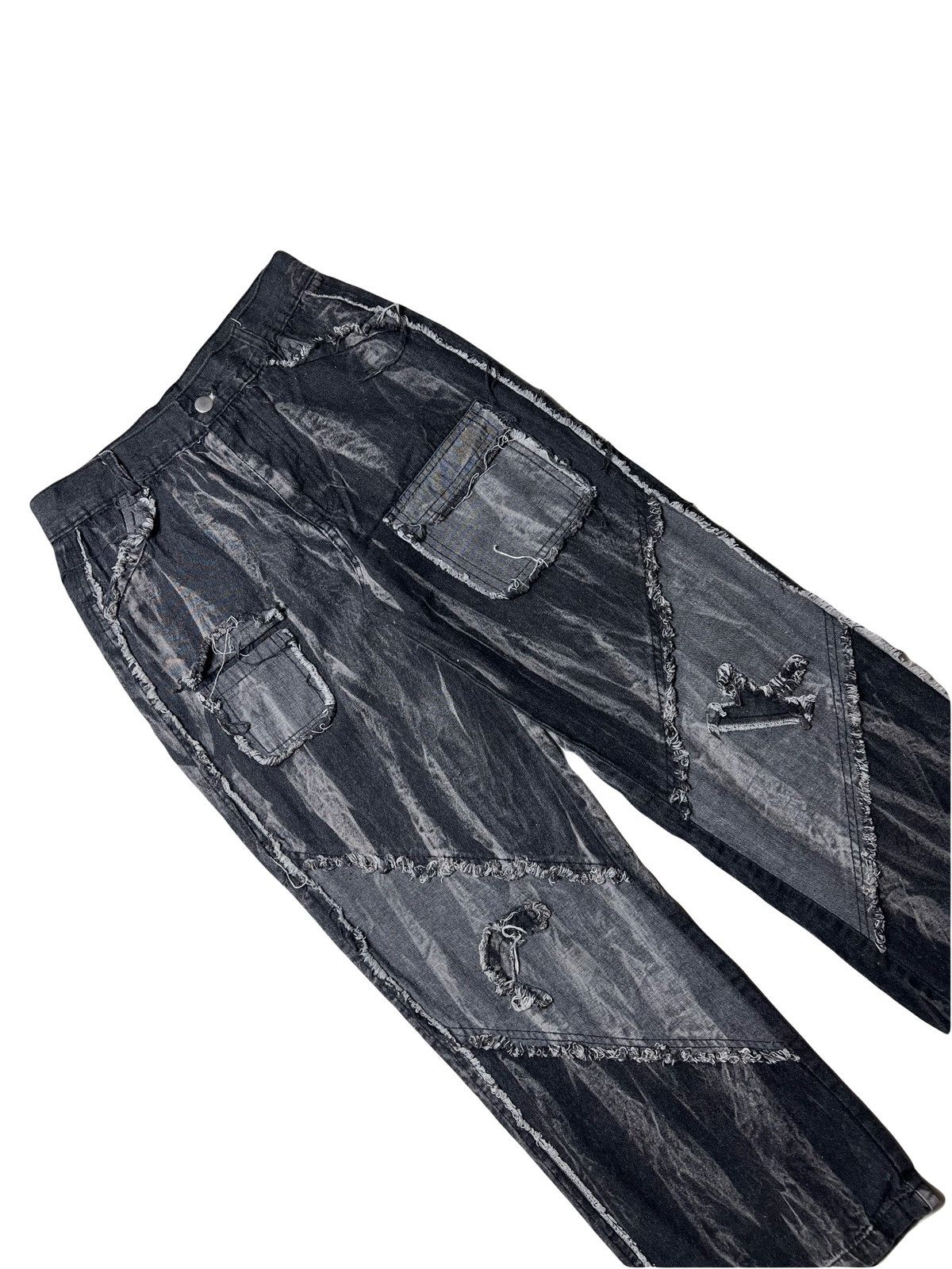 Japanese Brand MSCHE like a kapital black acid wash soft pants Size US 30 / EU 46 - 2 Thumbnail