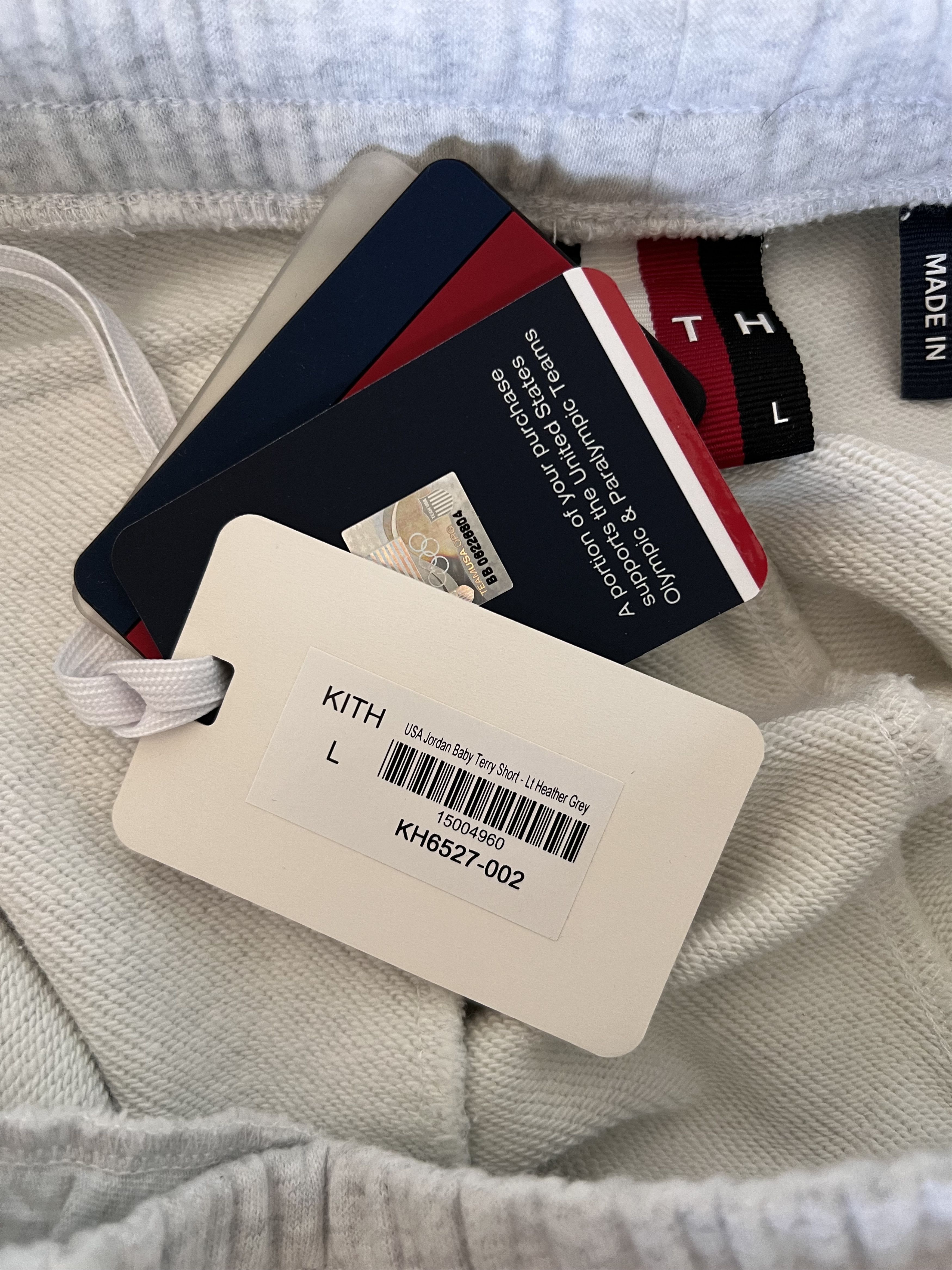 Kith Kith Olympics USA Jordan Baby Terry Shorts in Heather Grey Size US 34 / EU 50 - 9 Thumbnail
