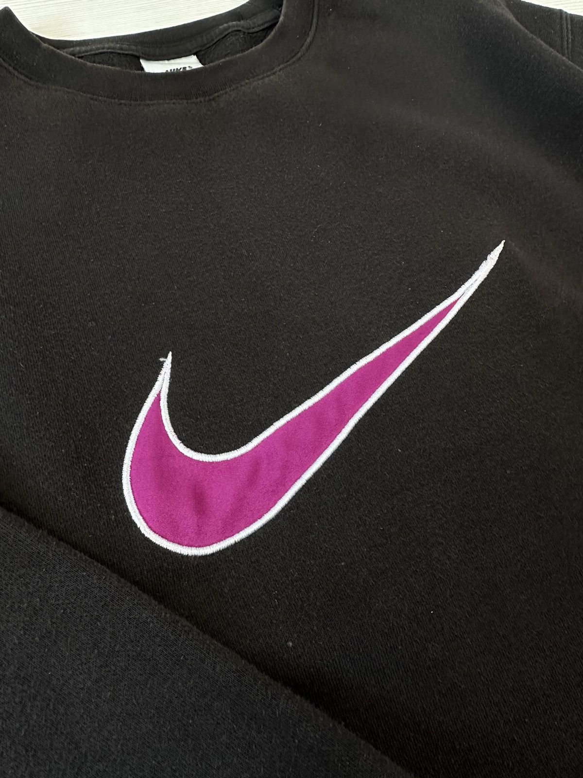 Nike Vintage Y2k Nike Big Swoosh Sweatshirt Oversized Size US L / EU 52-54 / 3 - 6 Thumbnail