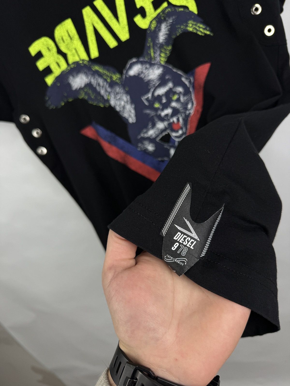 Diesel 🇺🇸 Y2K Diesel Braves Womens Graphic T-Shirt Retro Rare Hype Size M / US 6-8 / IT 42-44 - 9 Thumbnail